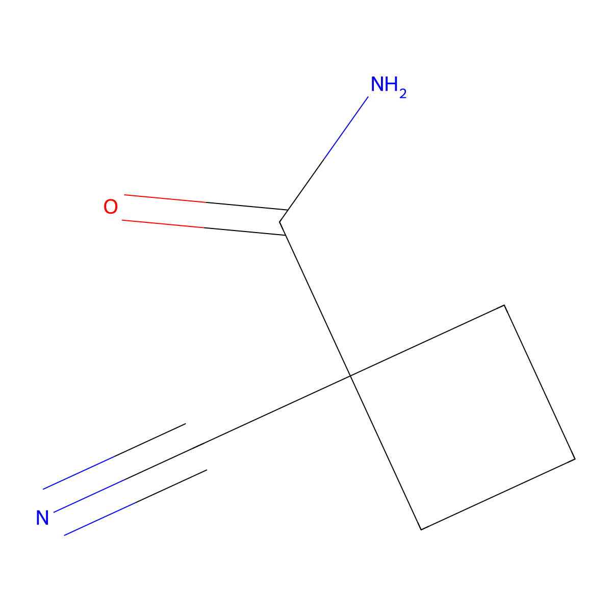 1-Cyanocyclobutane-1-carboxamide molecular structure, CAS 1494540-01-0