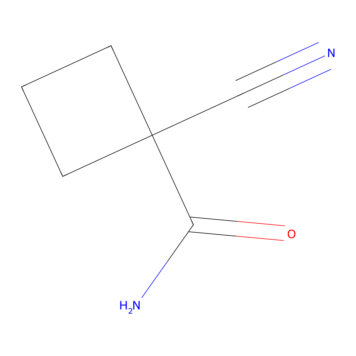 1-Cyanocyclobutane-1-carboxamide molecular structure, CAS 1494540-01-0