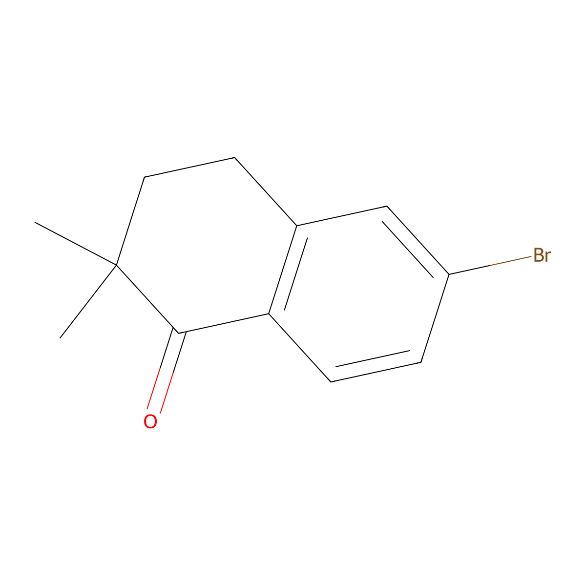 6-Bromo-2,2-dimethyl-3,4-dihydronaphthalen-1(2H)-one molecular structure, CAS 149455-88-9