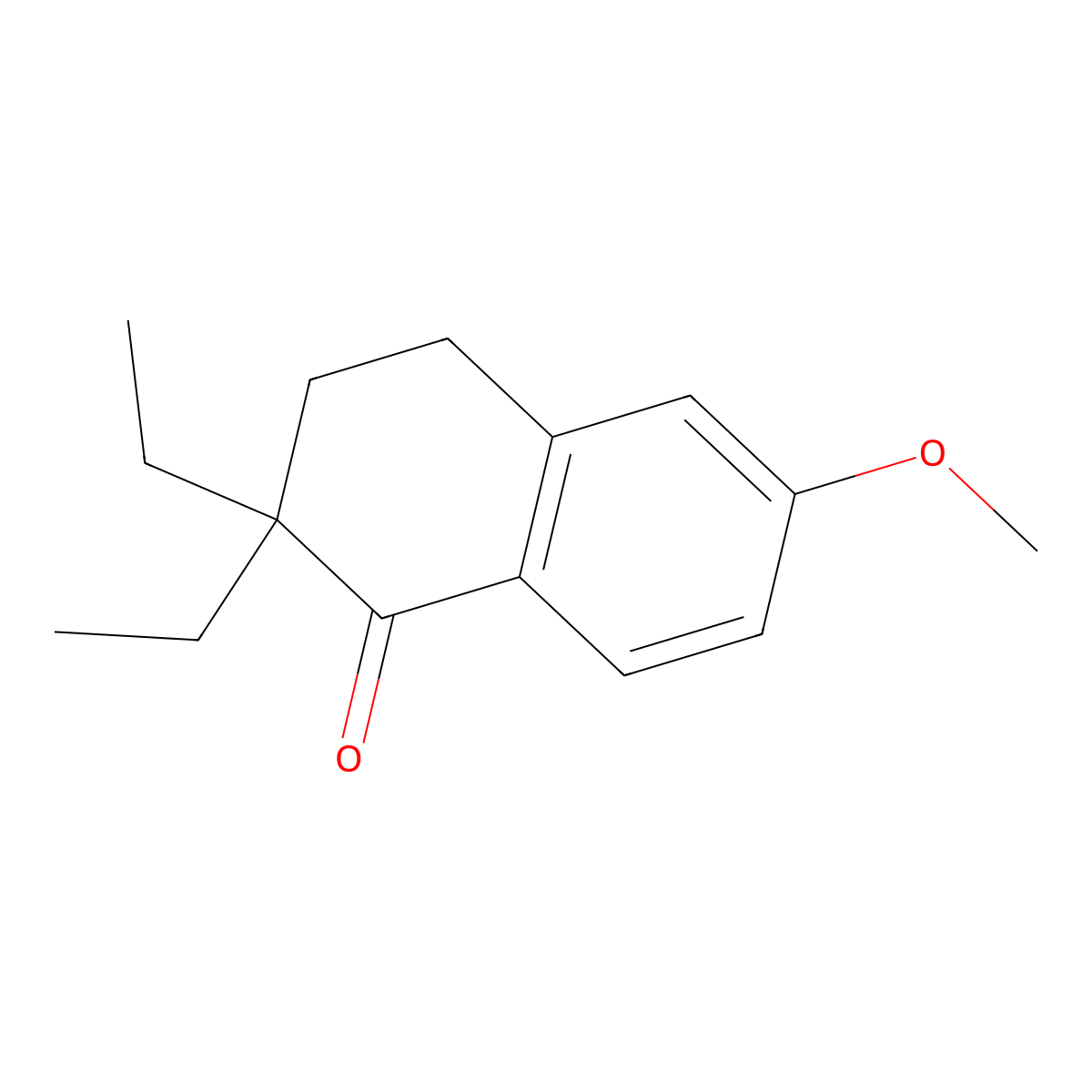 2,2-diethyl-6-methoxy-3,4-dihydronaphthalen-1(2H)-one molecular structure, CAS 149456-21-3