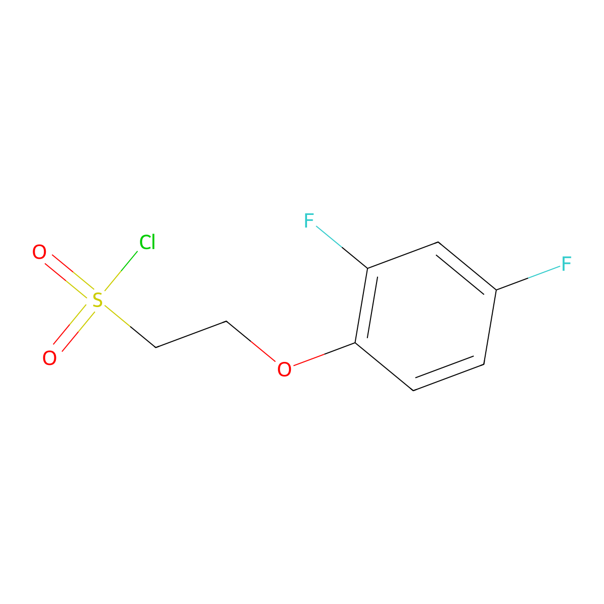 2-(2,4-Difluorophenoxy)ethane-1-sulfonyl chloride molecular structure, CAS 1494560-86-9