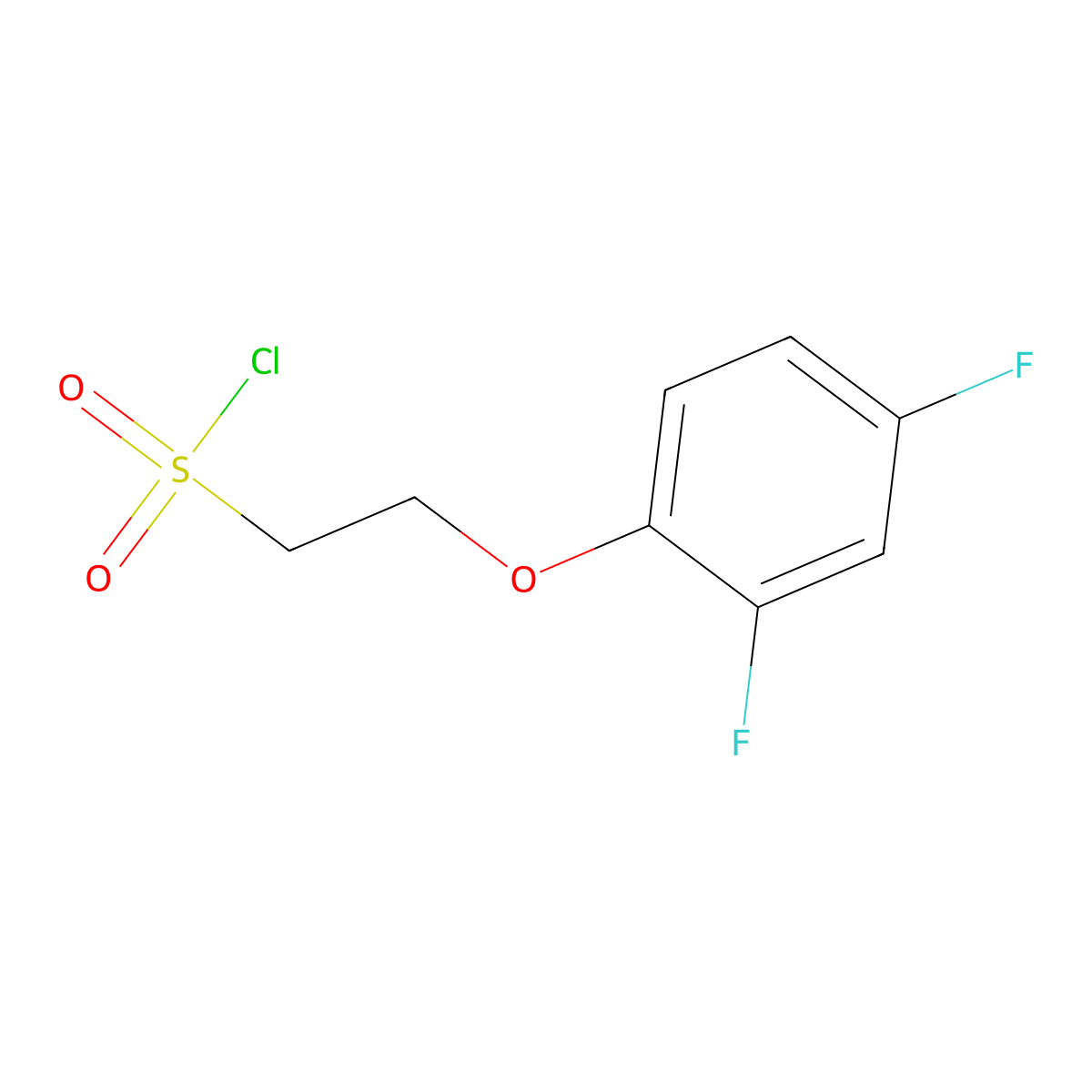 2-(2,4-Difluorophenoxy)ethane-1-sulfonyl chloride molecular structure, CAS 1494560-86-9