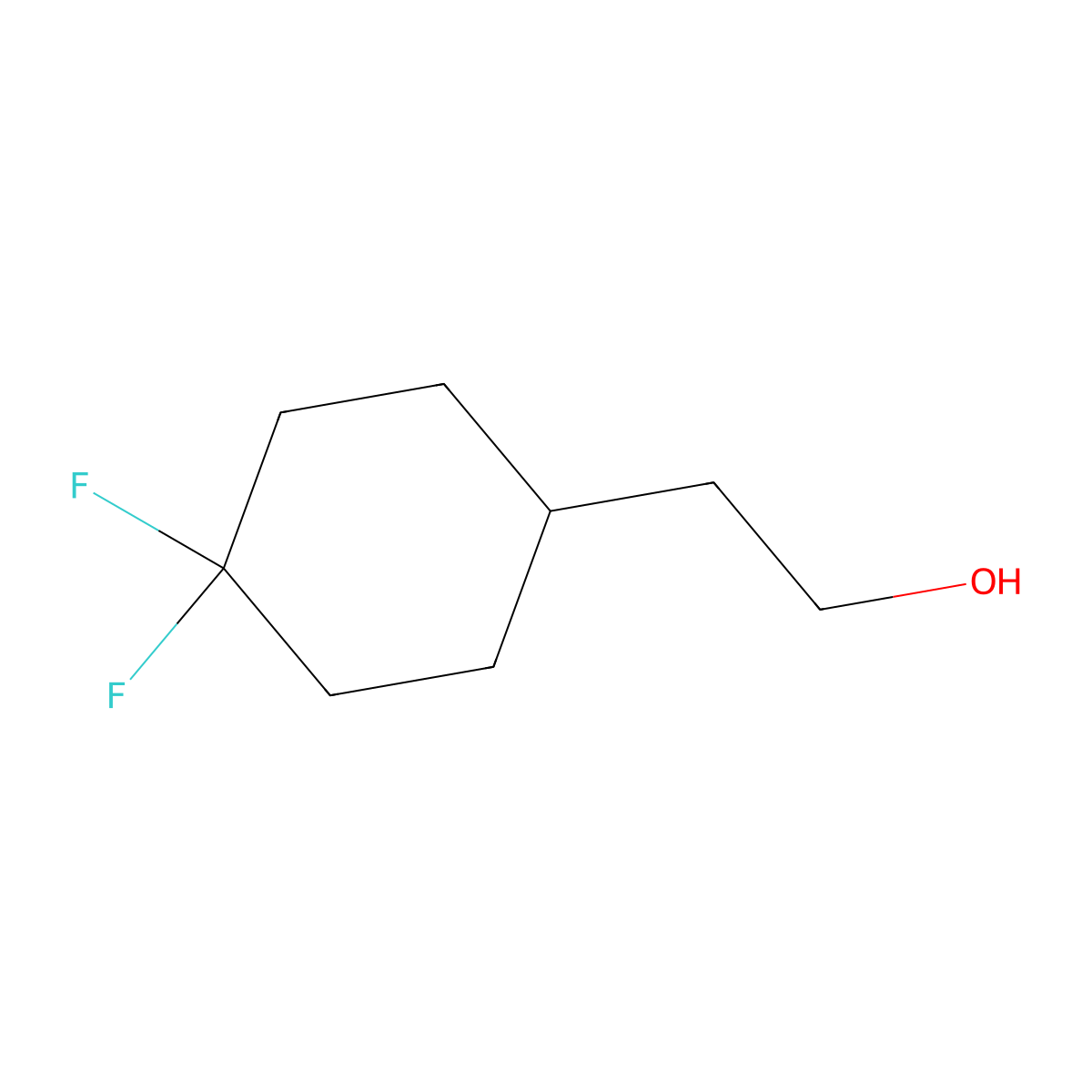 2-(4,4-Difluorocyclohexyl)ethan-1-ol molecular structure, CAS 1494590-78-1