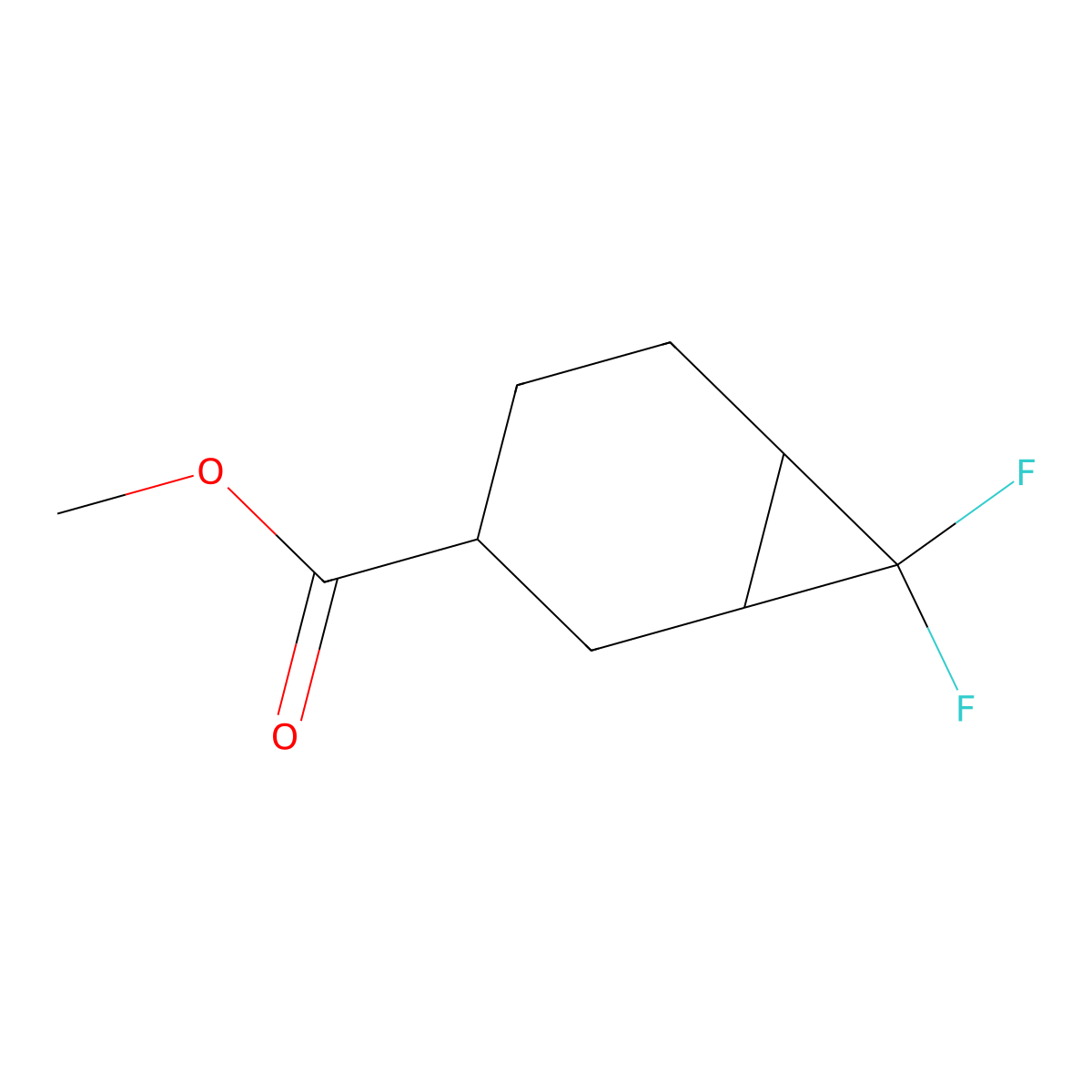 Methyl 7,7-difluoronorcarane-3-carboxylate molecular structure, CAS 1494594-75-0