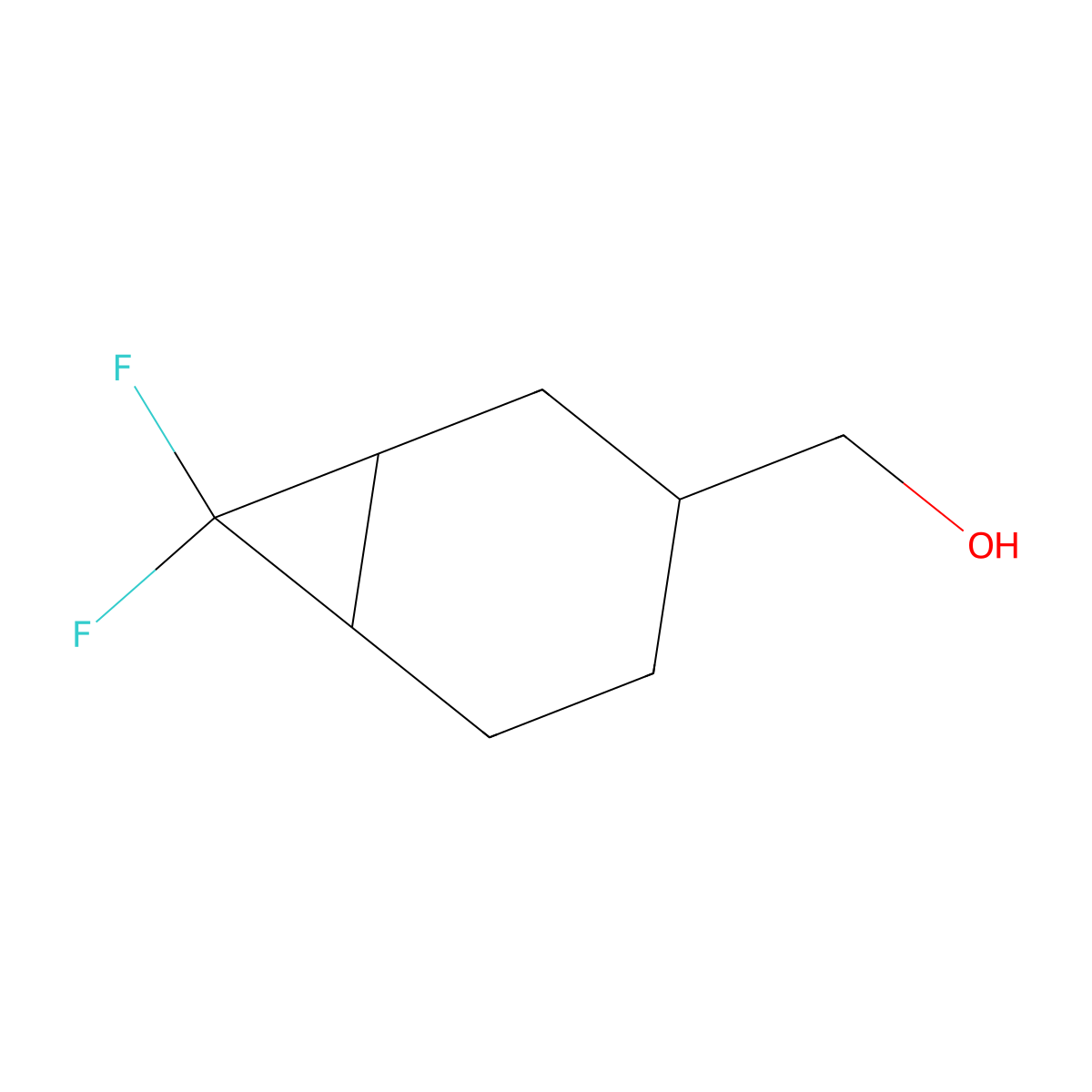 (7,7-Difluorobicyclo[4.1.0]heptan-3-yl)methanol molecular structure, CAS 1494594-77-2