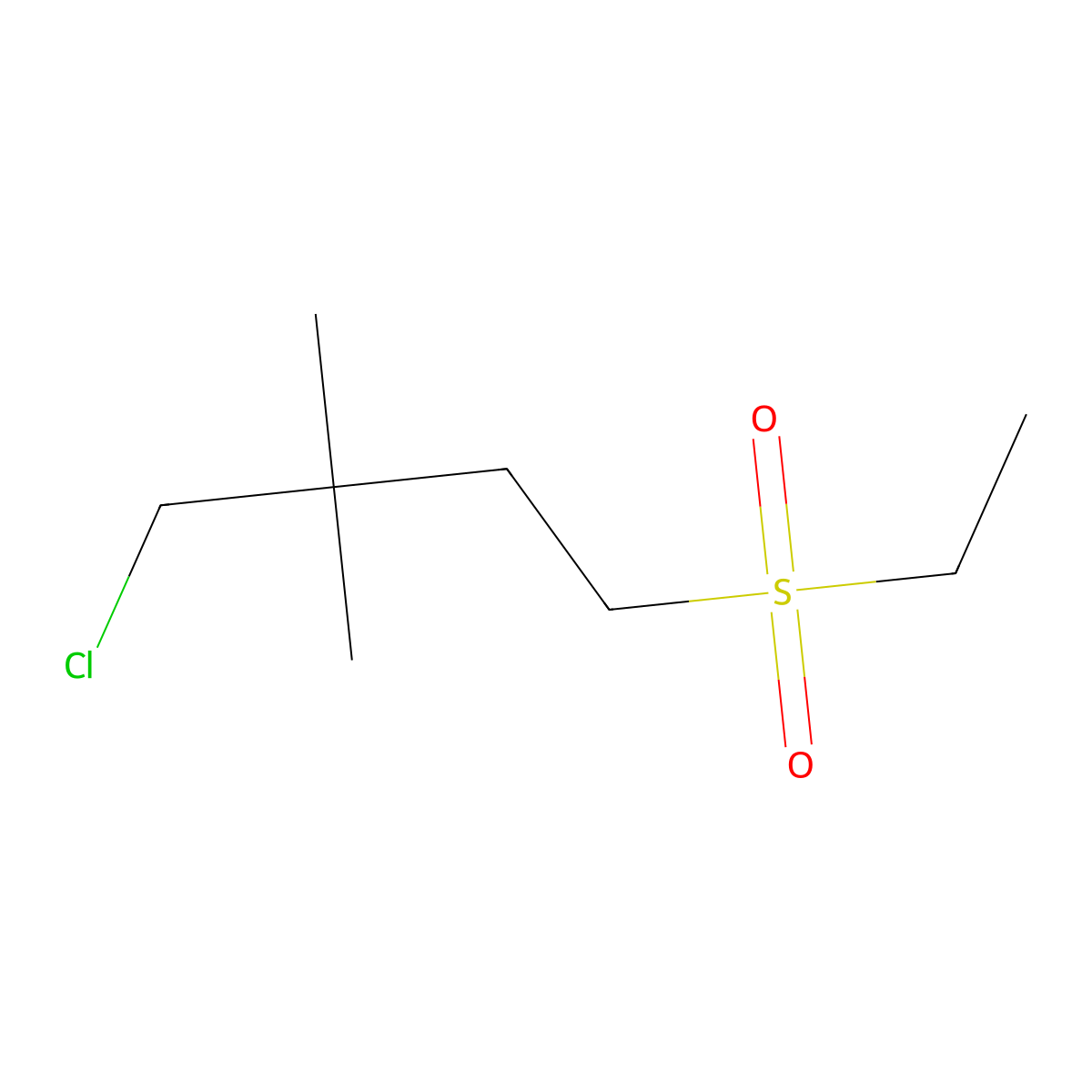 1-Chloro-4-(ethanesulfonyl)-2,2-dimethylbutane molecular structure, CAS 1494612-63-3