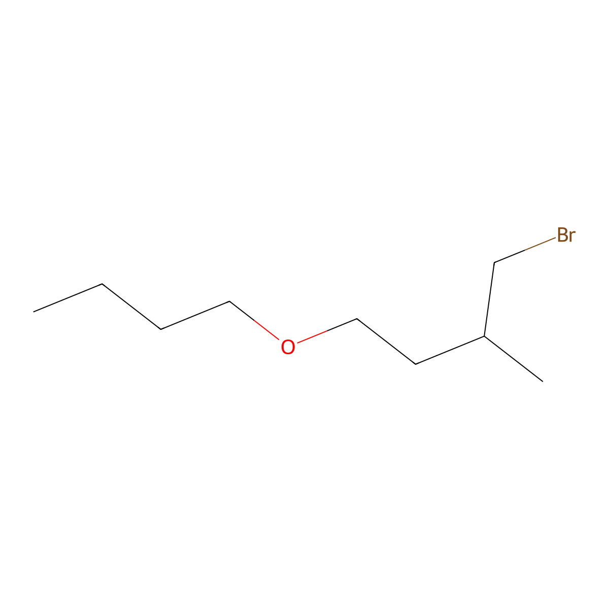 1-Bromo-4-butoxy-2-methylbutane molecular structure, CAS 1494629-02-5