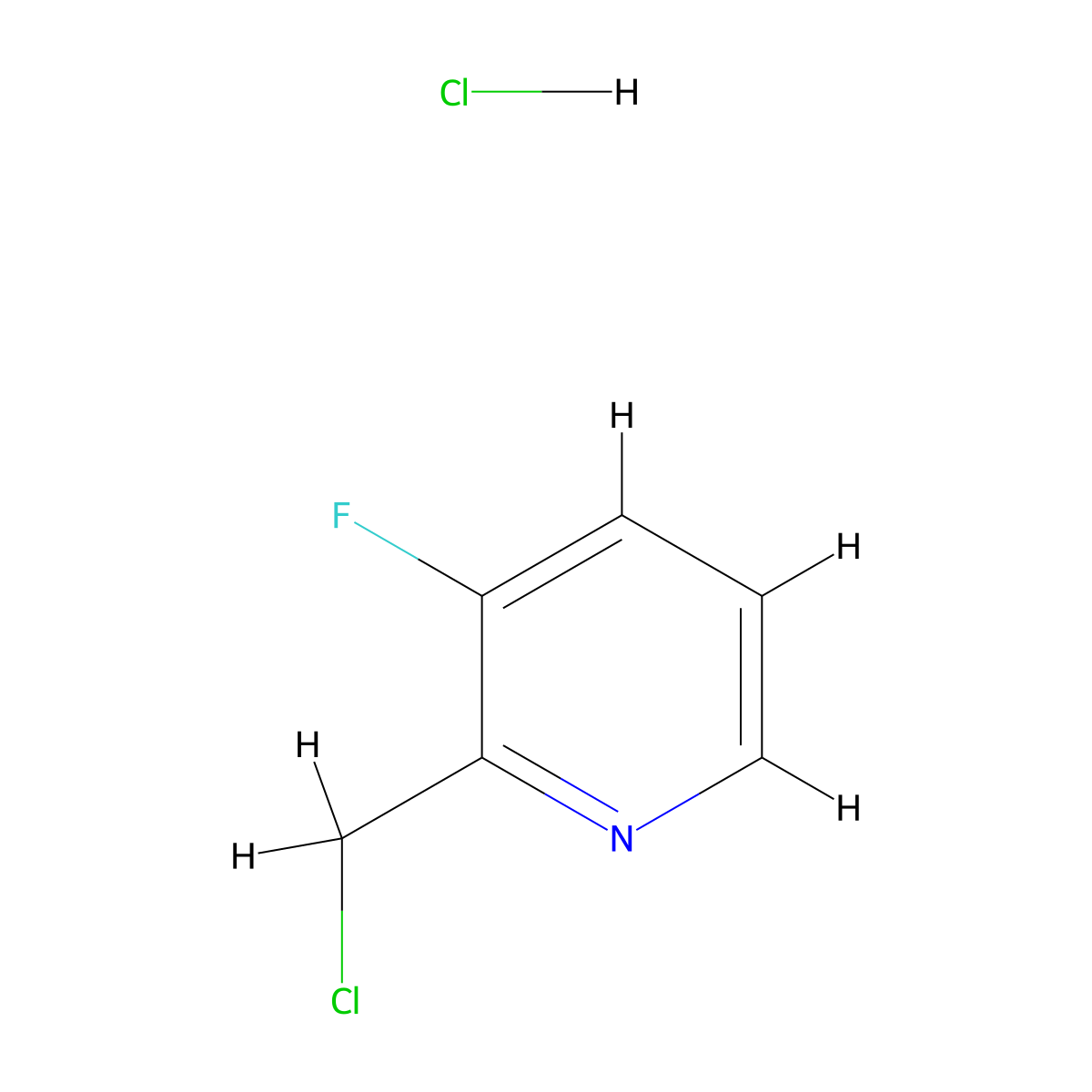 2-(Chloromethyl)-3-fluoropyridine Hydrochloride molecular structure, CAS 149463-07-0
