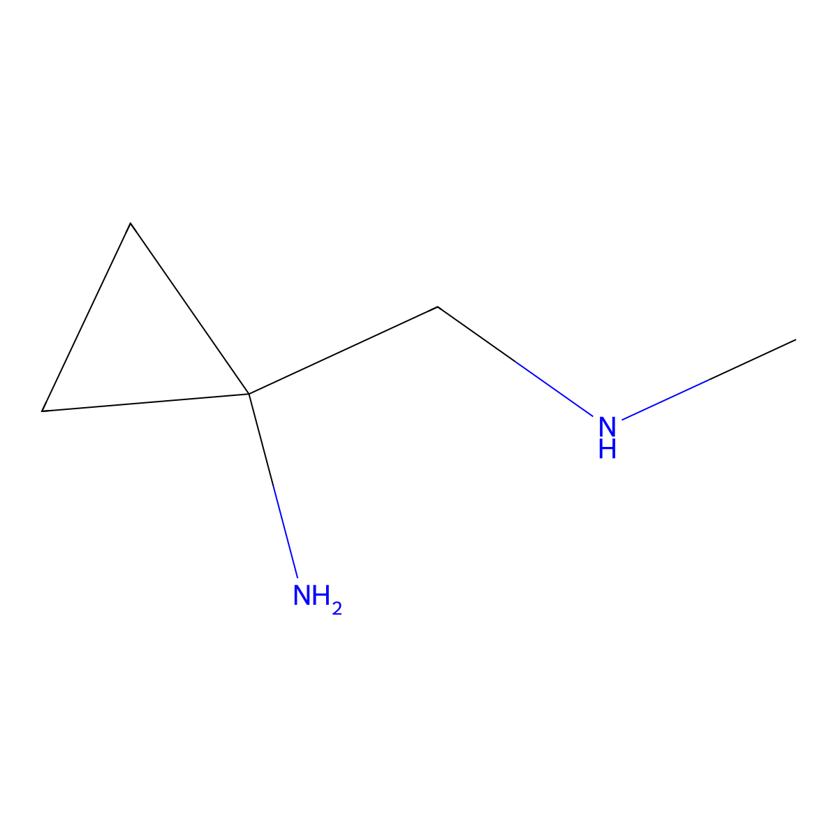1-[(Methylamino)methyl]cyclopropan-1-amine molecular structure, CAS 1494638-40-2