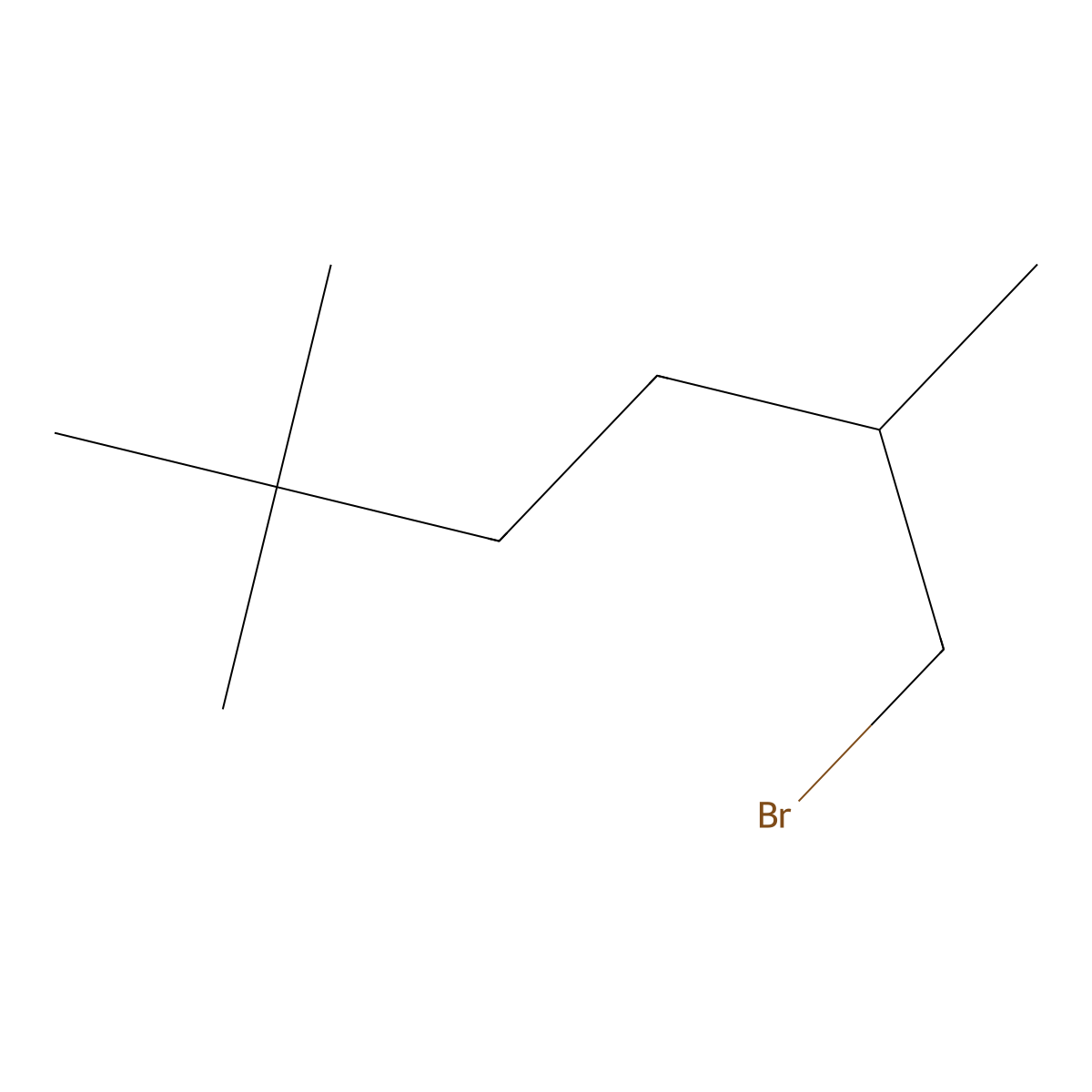 1-Bromo-2,5,5-trimethylhexane molecular structure, CAS 1494638-98-0