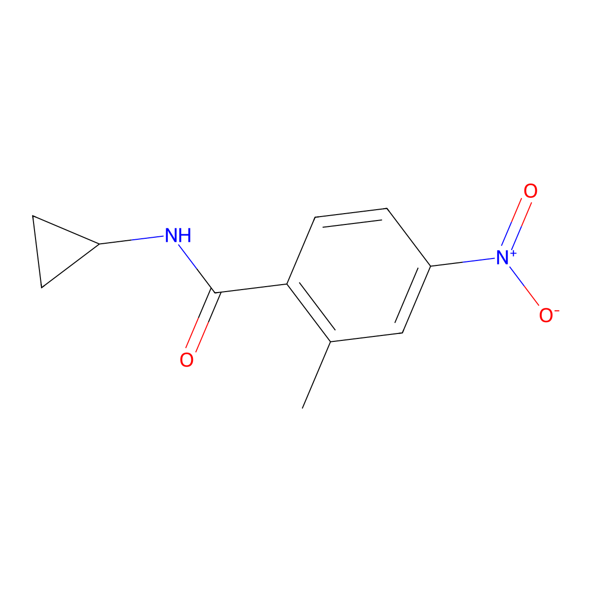 N-cyclopropyl-2-methyl-4-nitrobenzamide molecular structure, CAS 1494645-00-9