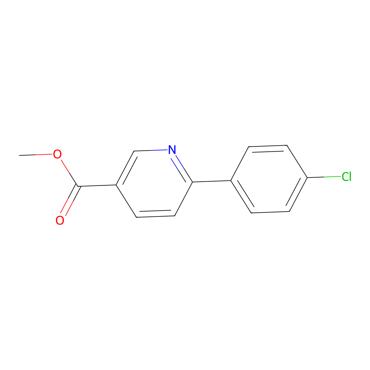 Methyl 6-(4-chlorophenyl)nicotinate molecular structure, CAS 149467-80-1