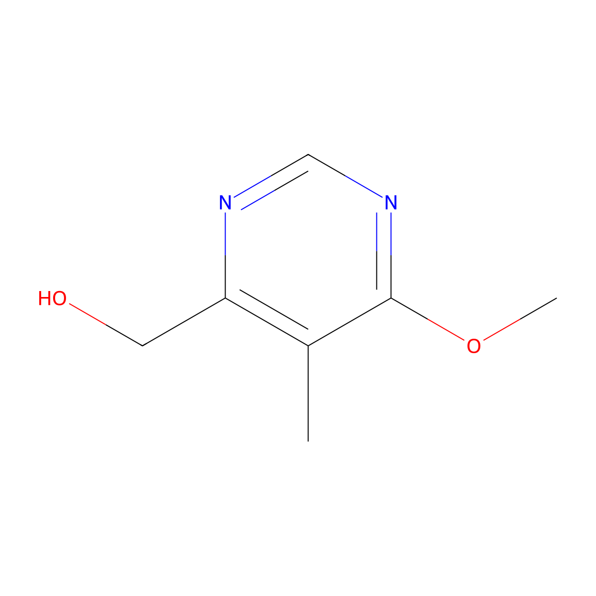 (6-Methoxy-5-methylpyrimidin-4-YL)methanol molecular structure, CAS 1494676-15-1