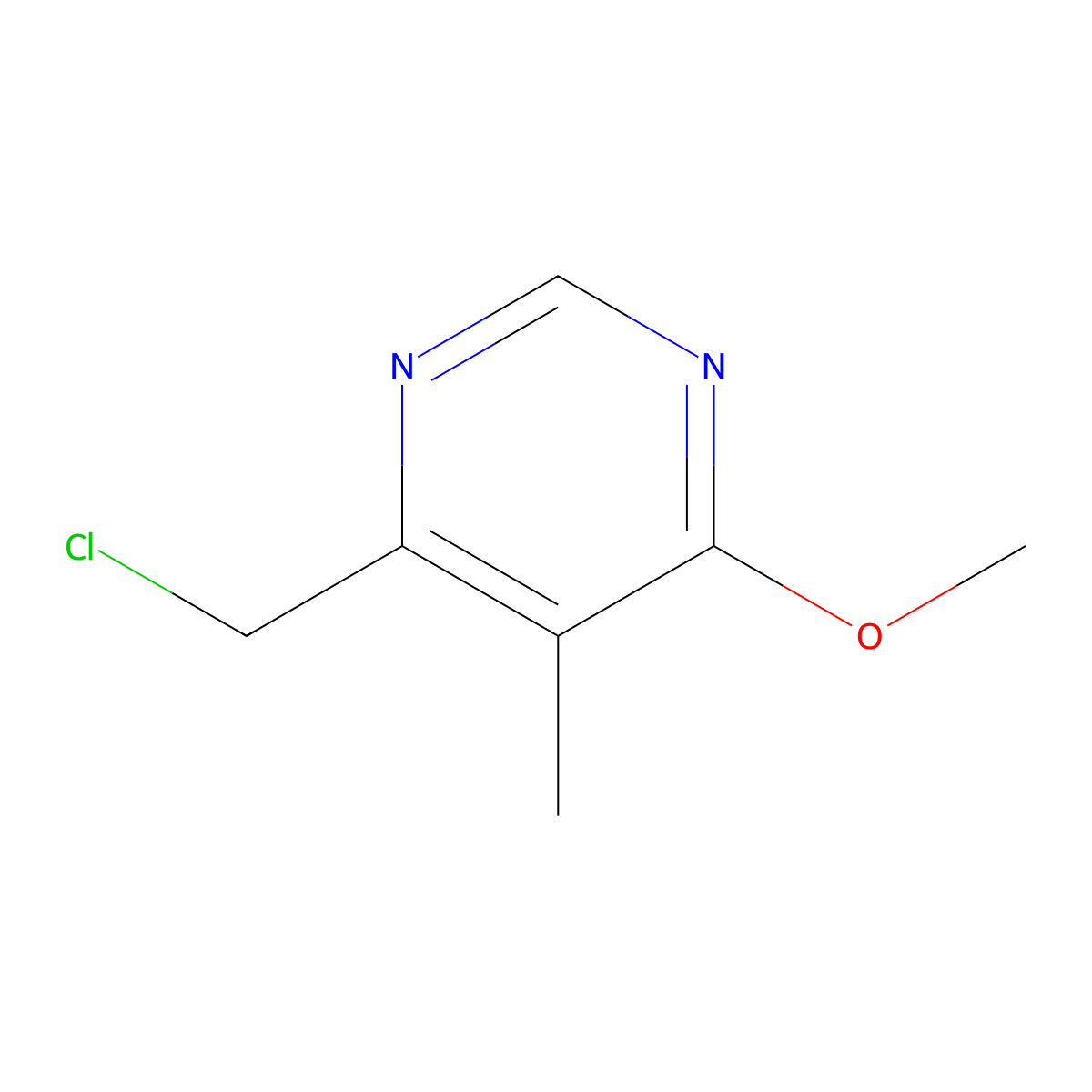 4-(Chloromethyl)-6-methoxy-5-methylpyrimidine molecular structure, CAS 1494676-16-2