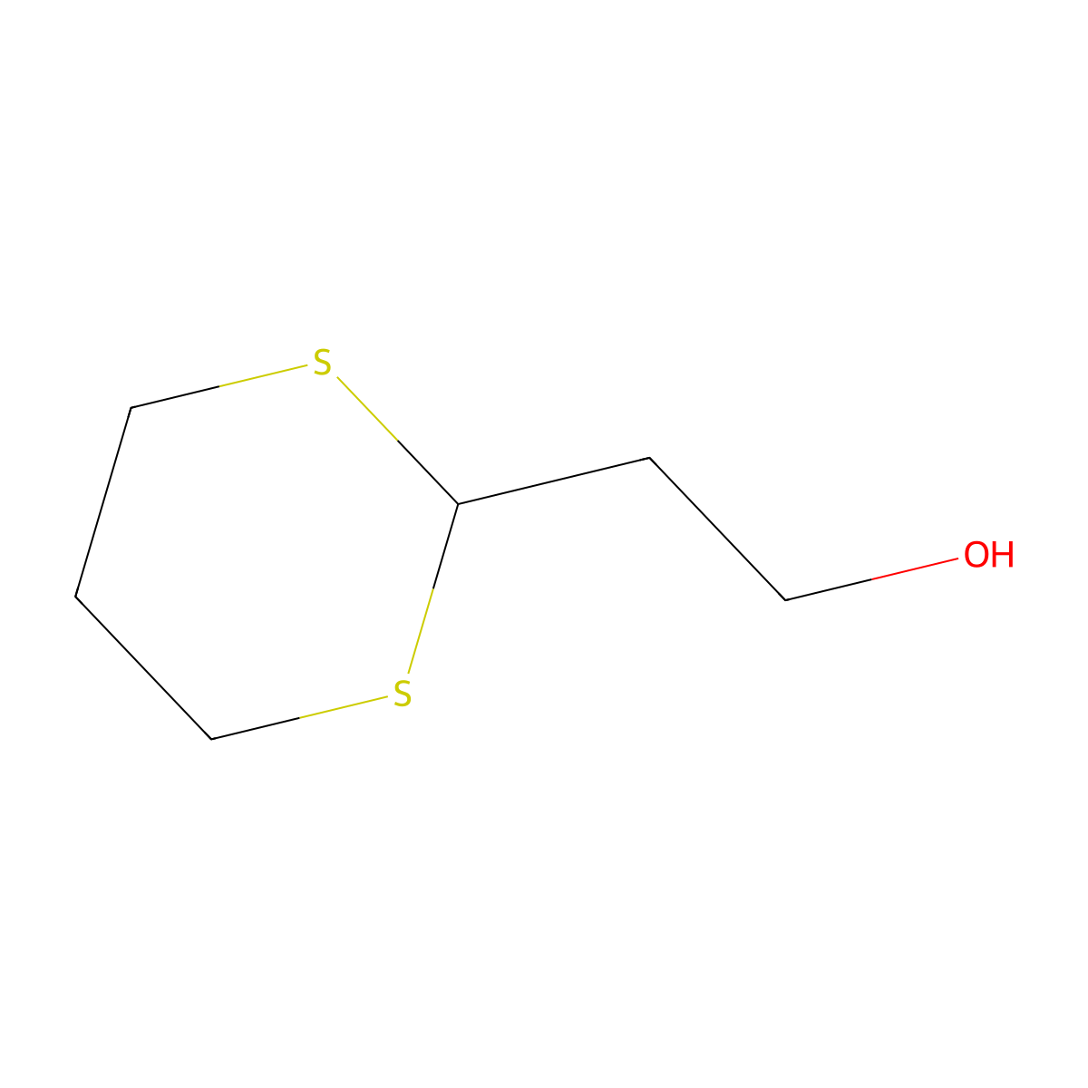 2-(1,3-Dithian-2-yl)ethan-1-ol molecular structure, CAS 14947-48-9