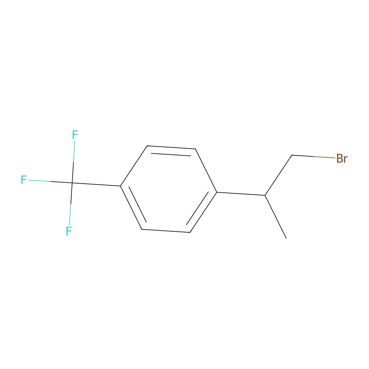 1-(1-Bromopropan-2-yl)-4-(trifluoromethyl)benzene molecular structure, CAS 1494712-94-5