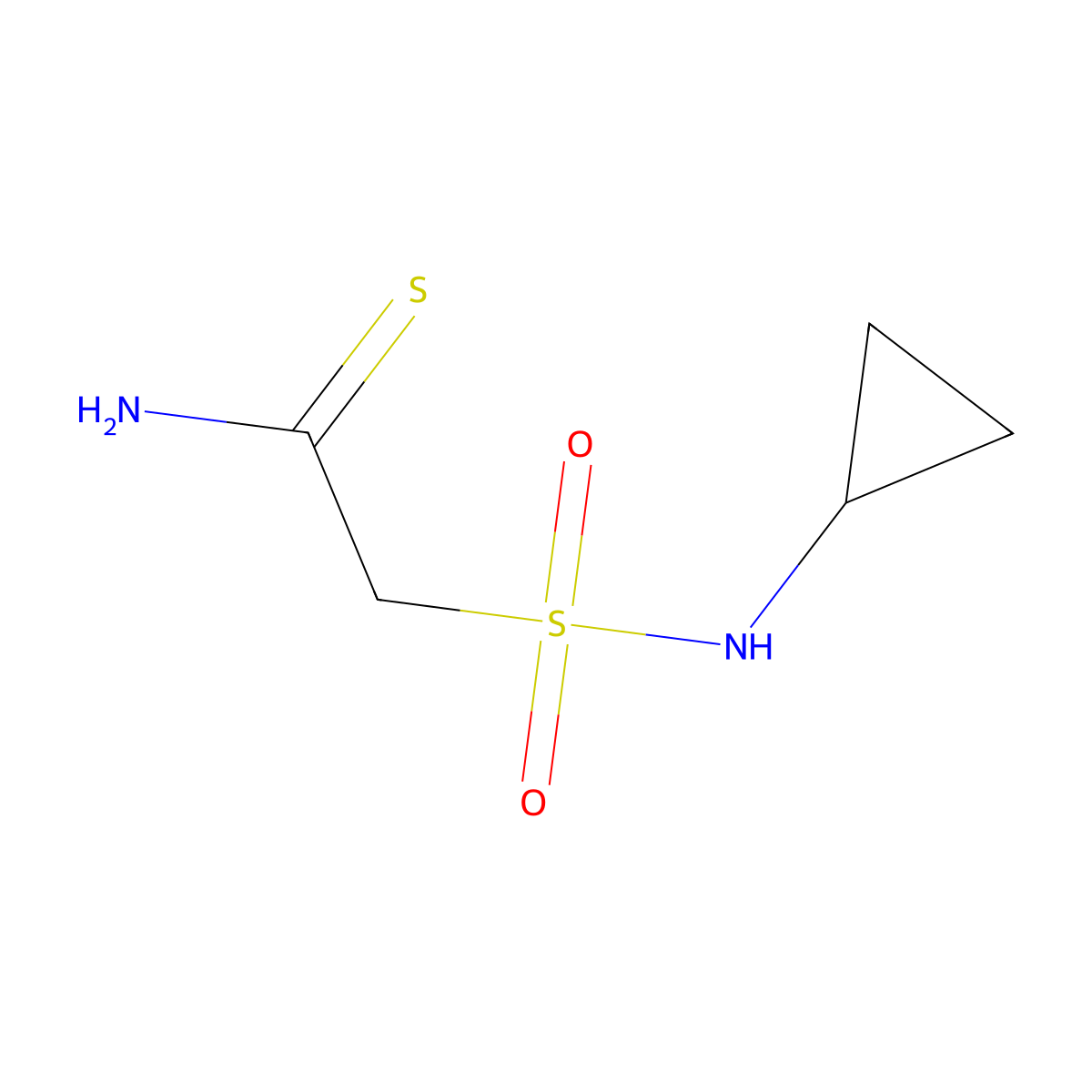 2-(Cyclopropylsulfamoyl)ethanethioamide molecular structure, CAS 1494720-78-3