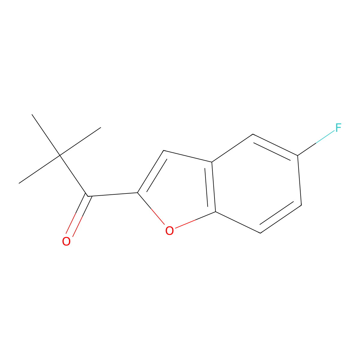 1-(5-Fluorobenzofuran-2-yl)-2,2-dimethylpropan-1-one molecular structure, CAS 1494722-37-0
