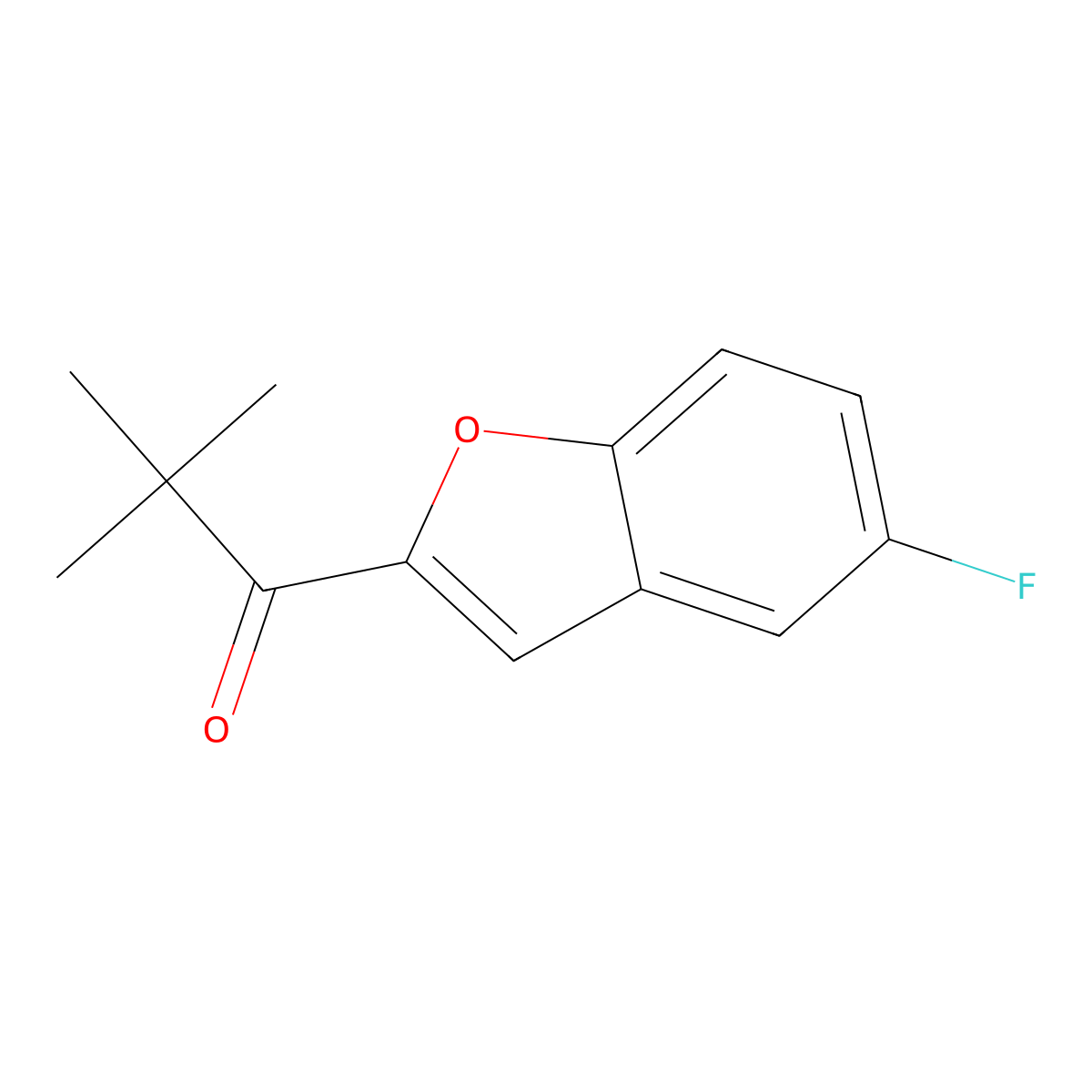 1-(5-Fluorobenzofuran-2-yl)-2,2-dimethylpropan-1-one molecular structure, CAS 1494722-37-0