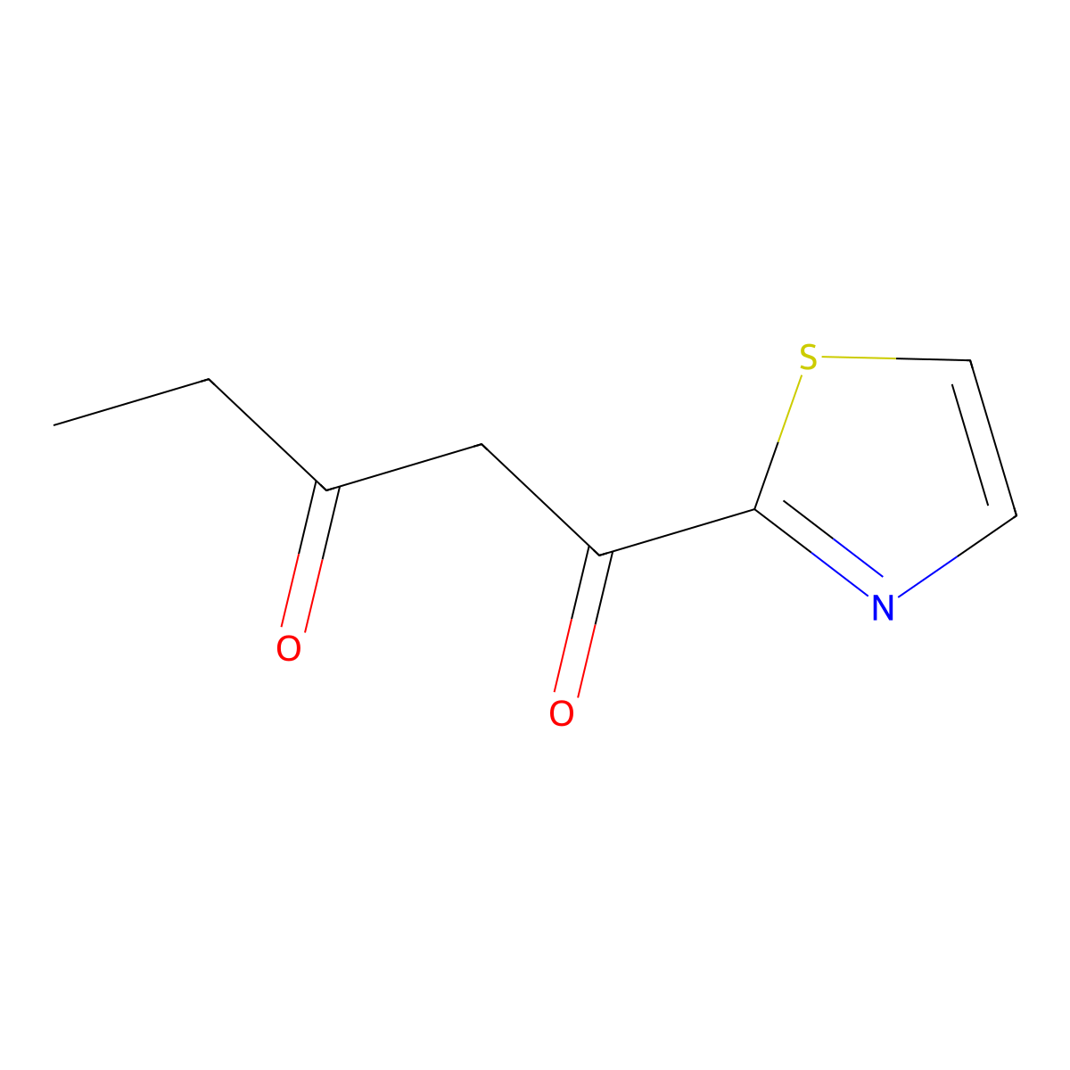 1-(Thiazol-2-yl)pentane-1,3-dione molecular structure, CAS 1494741-86-4
