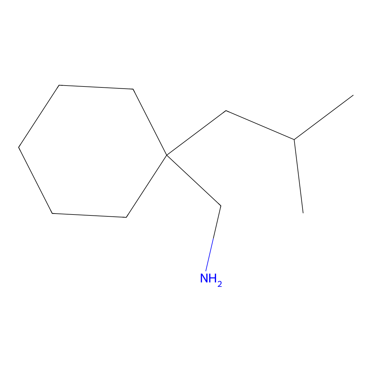(1-Isobutylcyclohexyl)methanamine molecular structure, CAS 1494743-93-9
