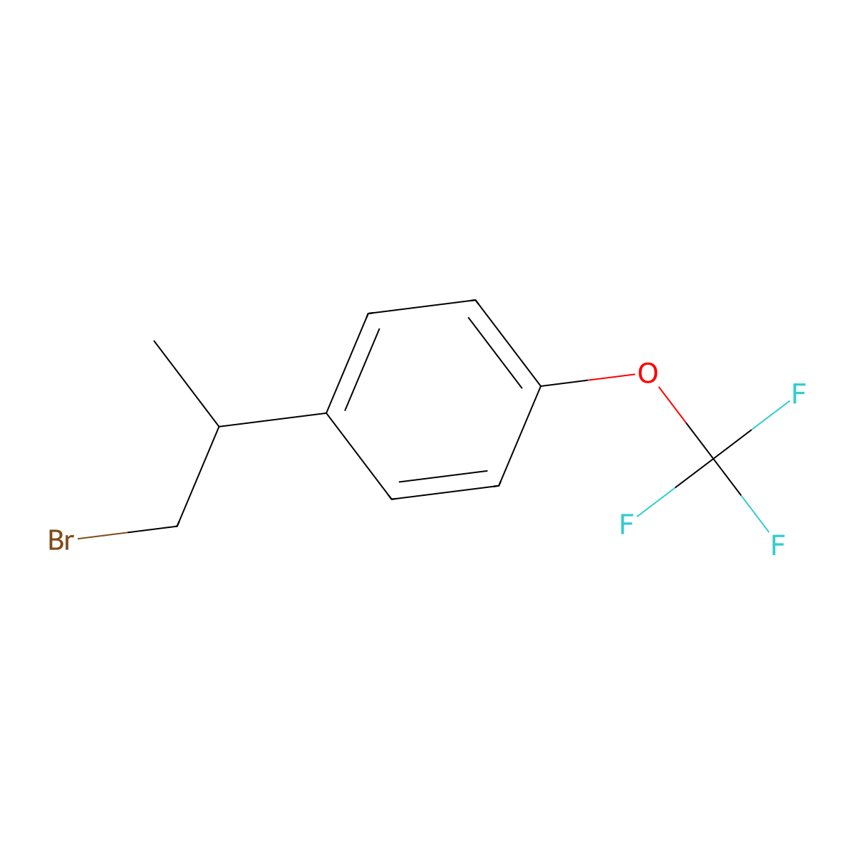 1-(1-Bromopropan-2-yl)-4-(trifluoromethoxy)benzene molecular structure, CAS 1494743-99-5