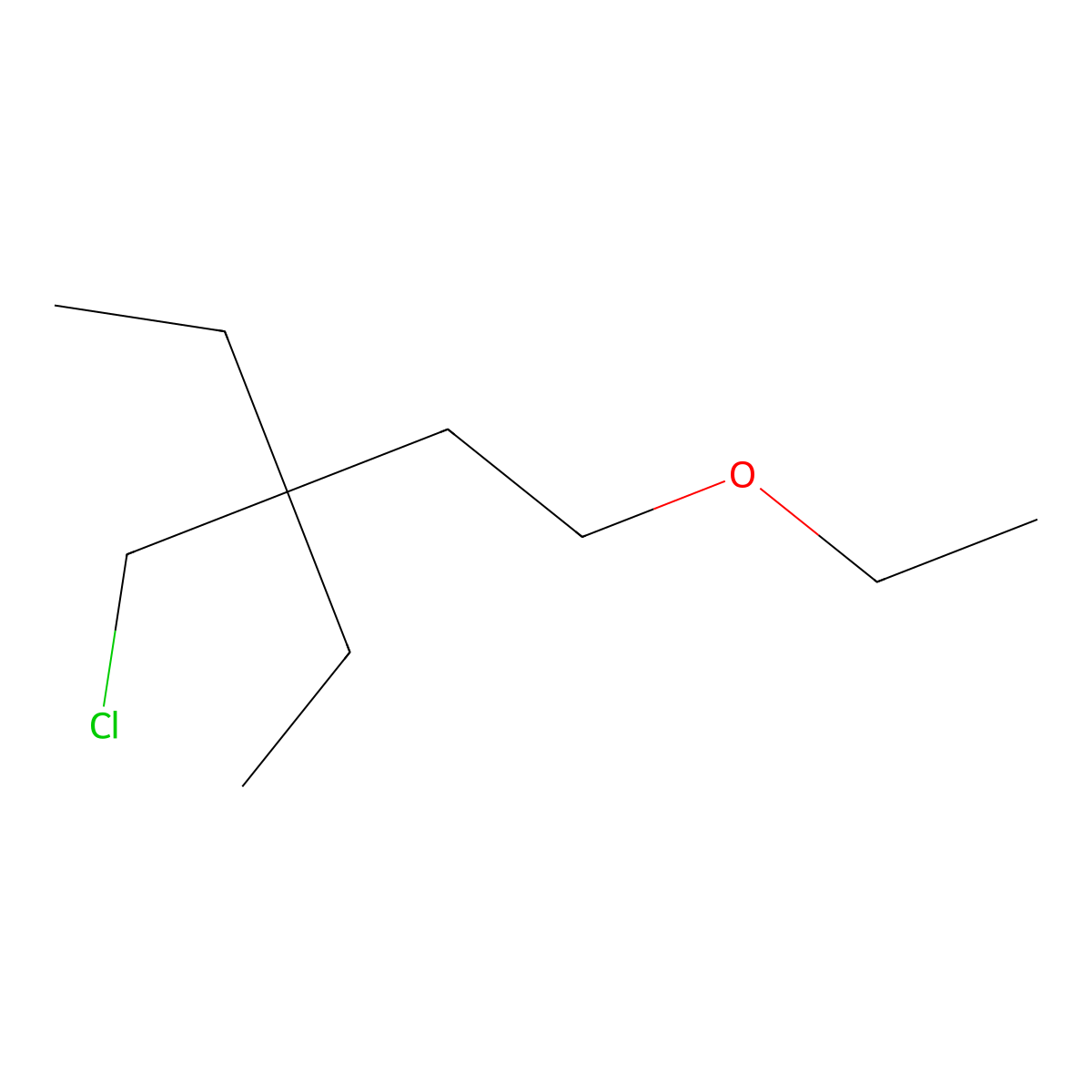 3-(Chloromethyl)-1-ethoxy-3-ethylpentane molecular structure, CAS 1494784-50-7