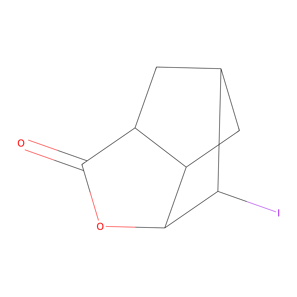 6-Iodohexahydro-2h-3,5-methanocyclopenta[b]furan-2-one molecular structure, CAS 14948-68-6