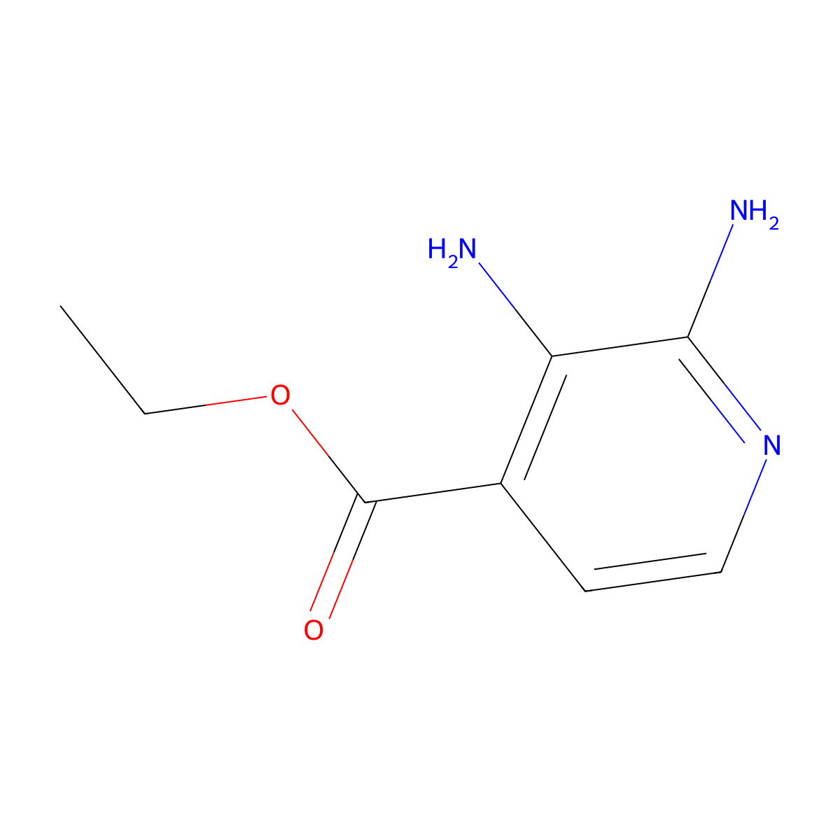 Ethyl 2,3-diaminopyridine-4-carboxylate molecular structure, CAS 1494811-84-5