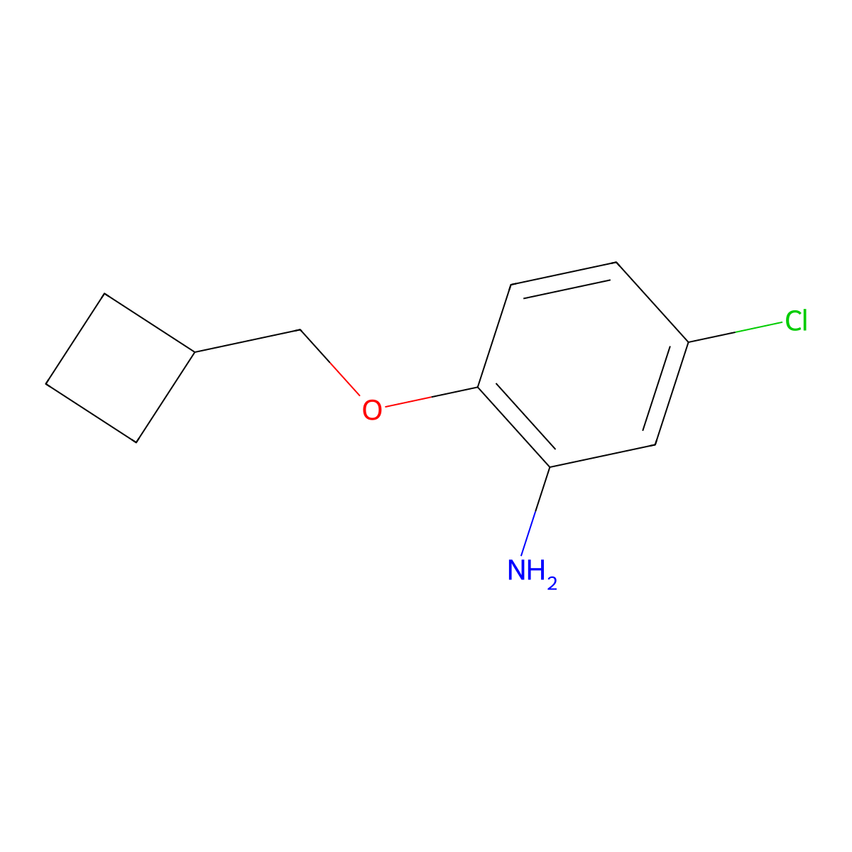 5-Chloro-2-(cyclobutylmethoxy)aniline molecular structure, CAS 1494834-49-9