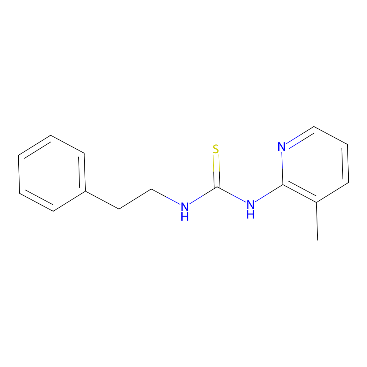 1-(3-Methylpyridin-2-yl)-3-(2-phenylethyl)thiourea molecular structure, CAS 149485-96-1