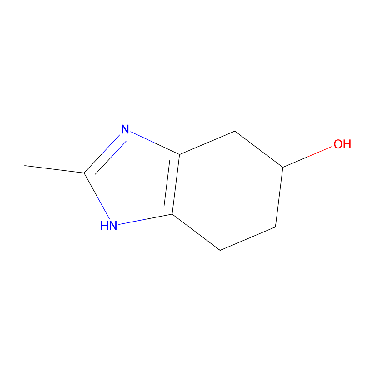 2-methyl-4,5,6,7-tetrahydro-1H-1,3-benzodiazol-5-ol molecular structure, CAS 1494867-89-8