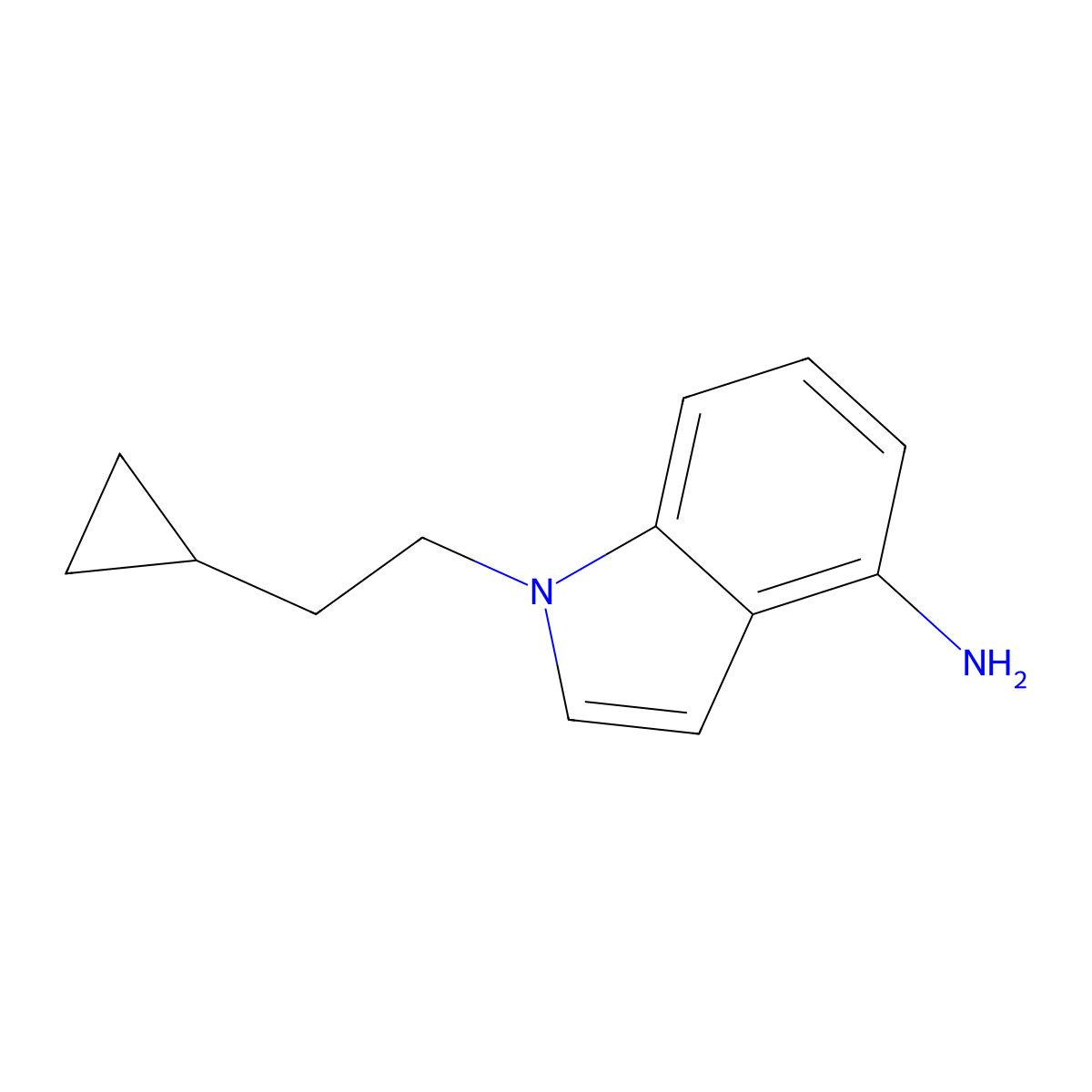 1-(2-Cyclopropylethyl)-1h-indol-4-amine molecular structure, CAS 1494869-50-9