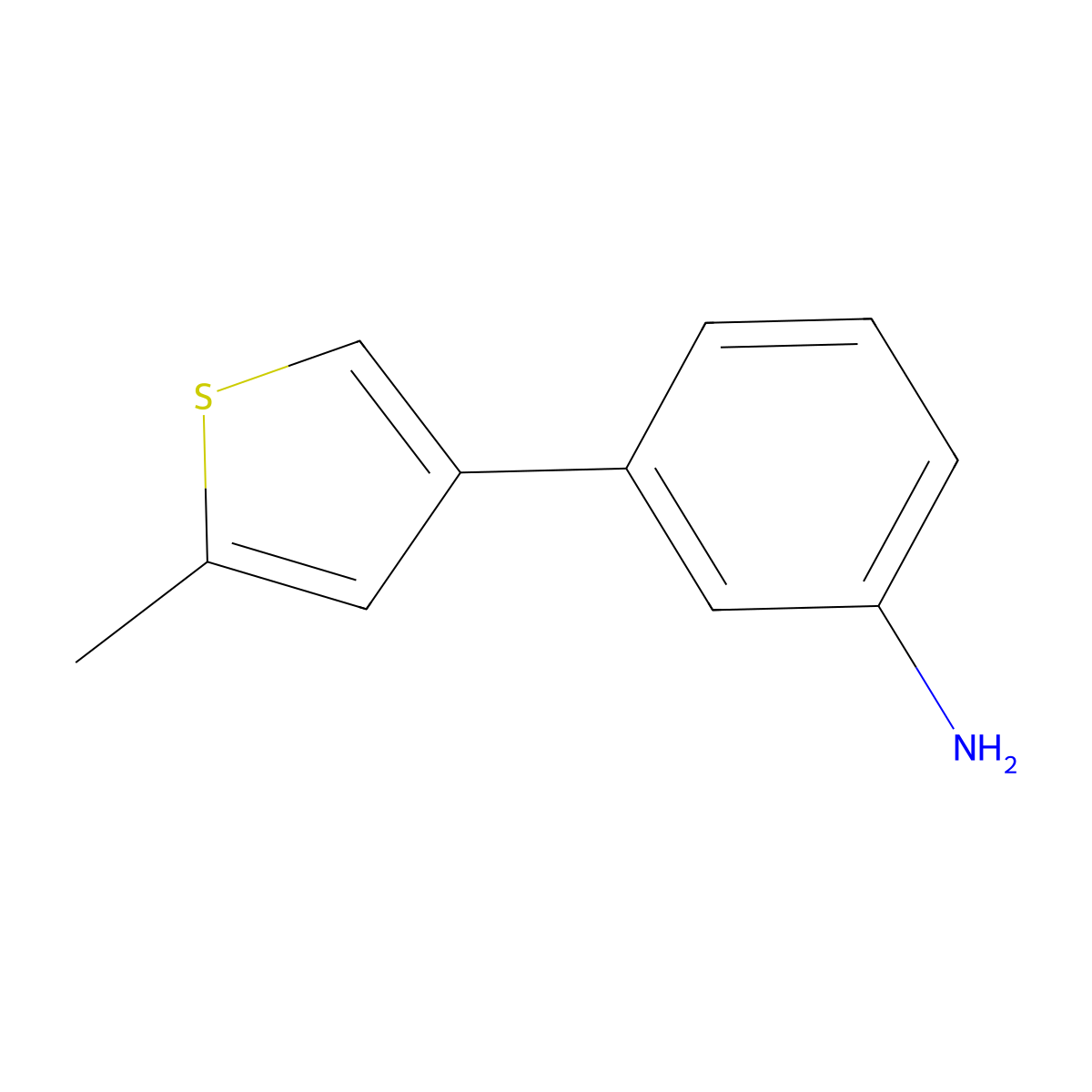 3-(5-Methylthiophen-3-yl)aniline molecular structure, CAS 1494877-35-8