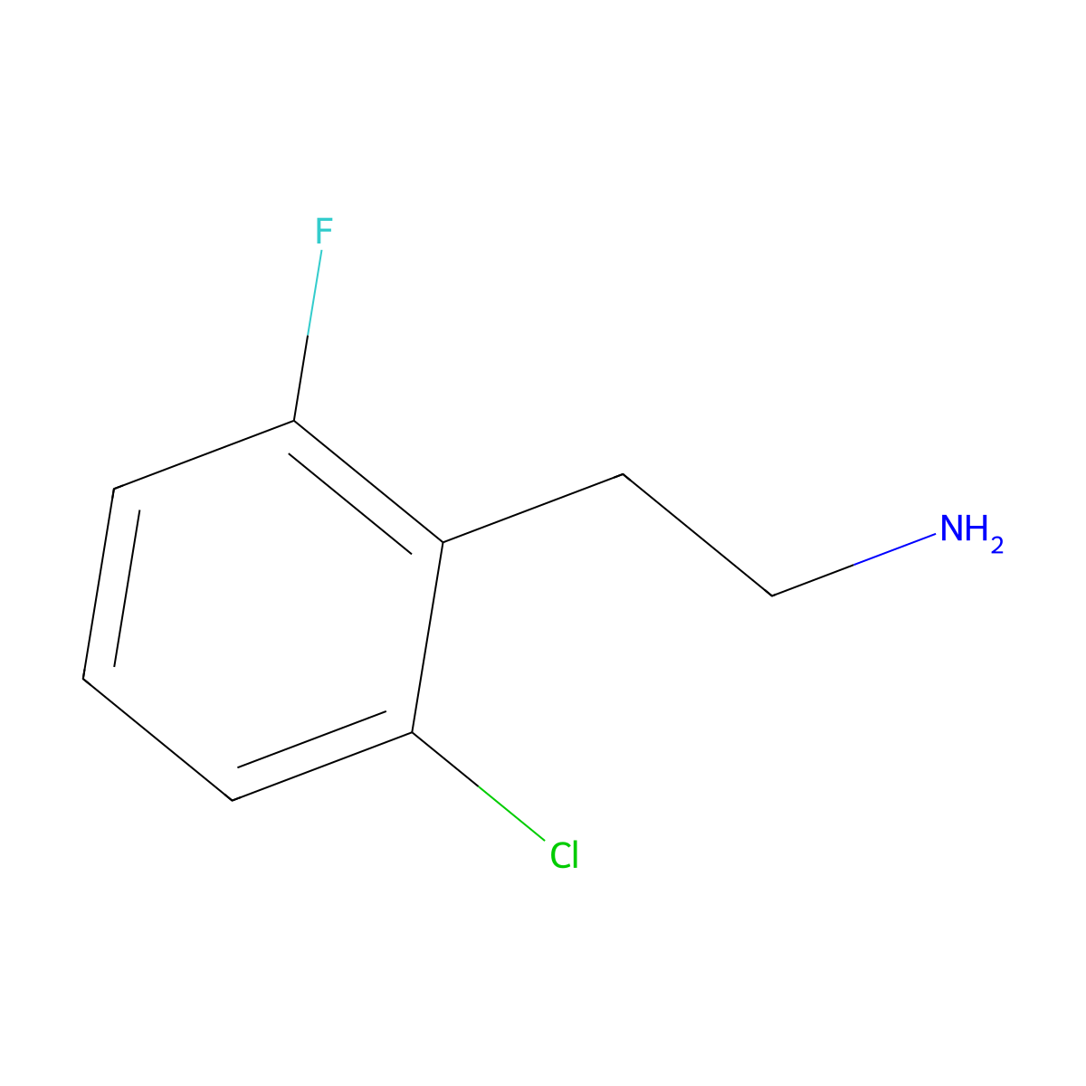 2-(2-Chloro-6-fluorophenyl)ethan-1-amine molecular structure, CAS 149488-93-7