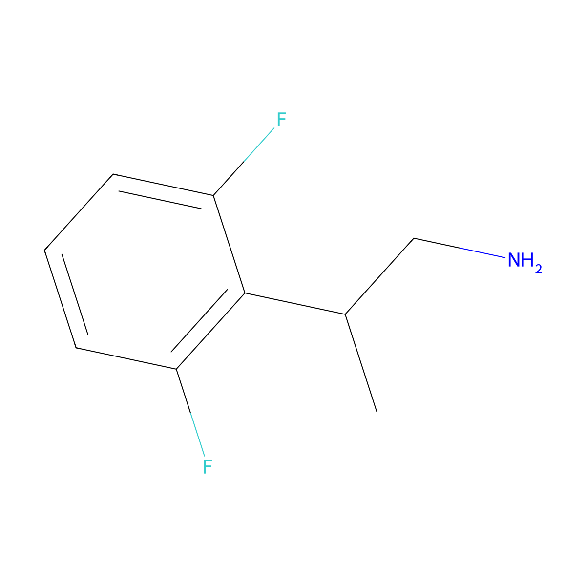 2-(2,6-Difluorophenyl)propan-1-amine molecular structure, CAS 149488-94-8