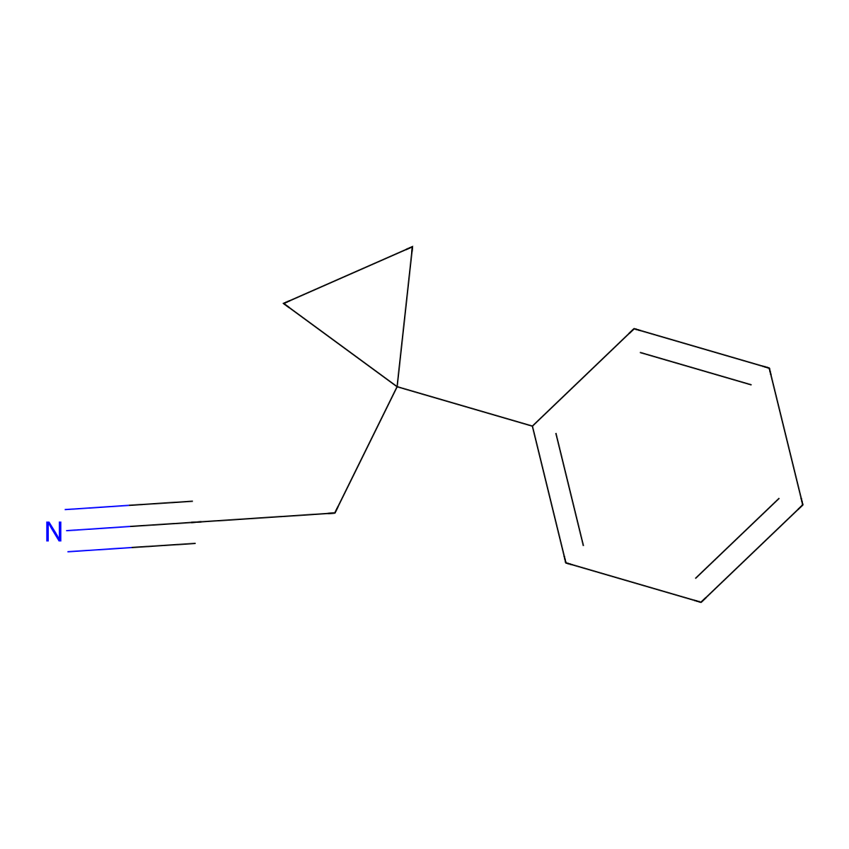 2-(1-Phenylcyclopropyl)acetonitrile molecular structure, CAS 149488-95-9