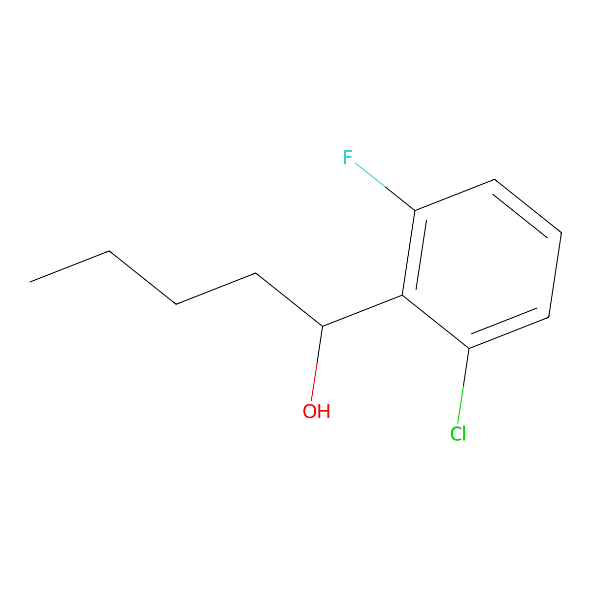 alpha-Butyl-2-chloro-6-fluorobenZenemethanol molecular structure, CAS 1494885-59-4