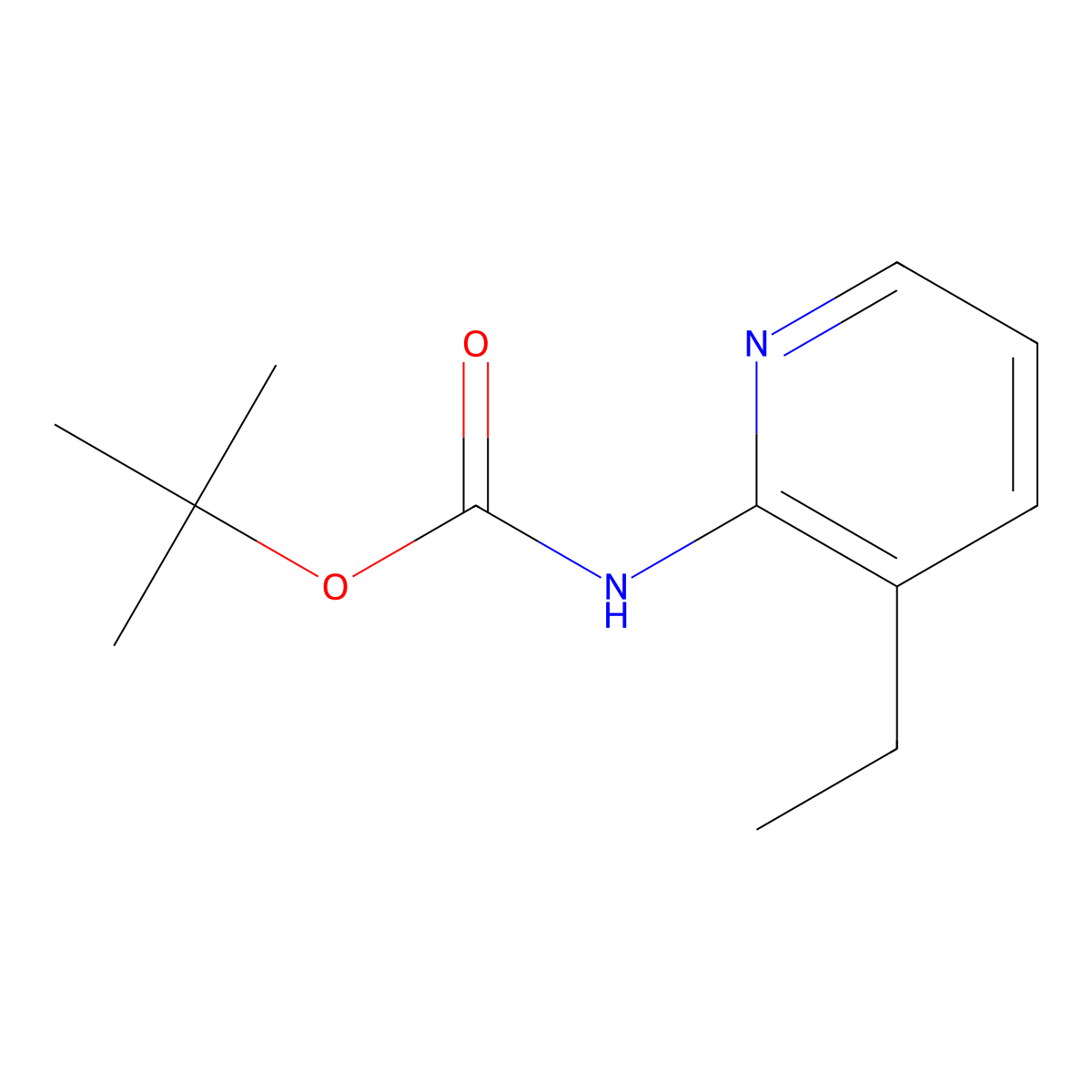 tert-Butyl (3-ethylpyridin-2-yl)carbamate molecular structure, CAS 149489-03-2