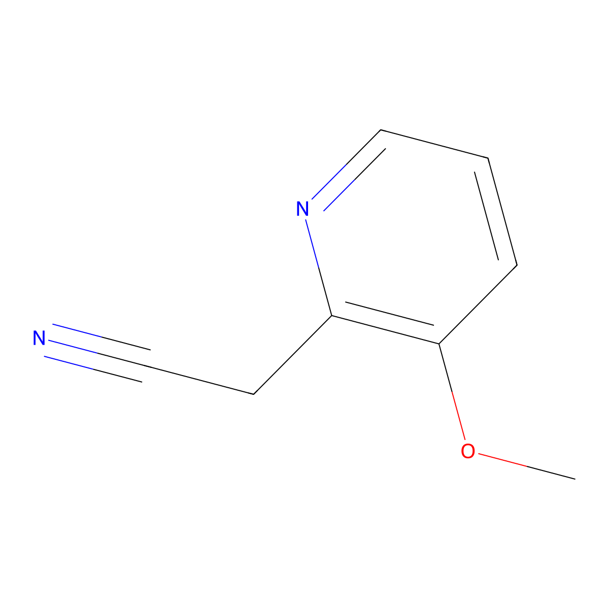(3-Methoxypyridin-2-yl)acetonitrile molecular structure, CAS 149489-09-8
