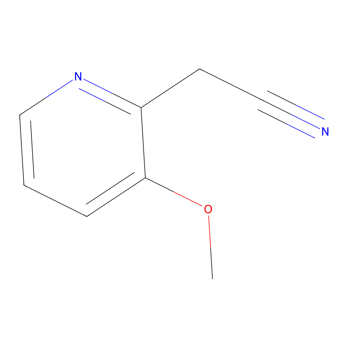 (3-Methoxypyridin-2-yl)acetonitrile molecular structure, CAS 149489-09-8