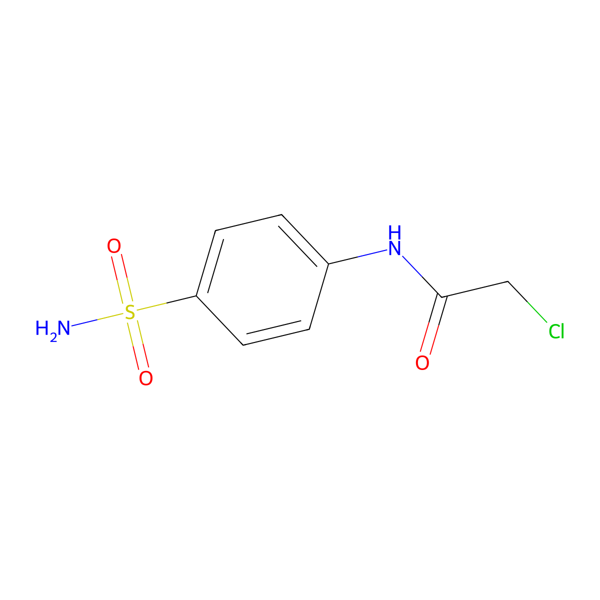 2-chloro-N-(4-sulfamoylphenyl)acetamide molecular structure, CAS 14949-01-0