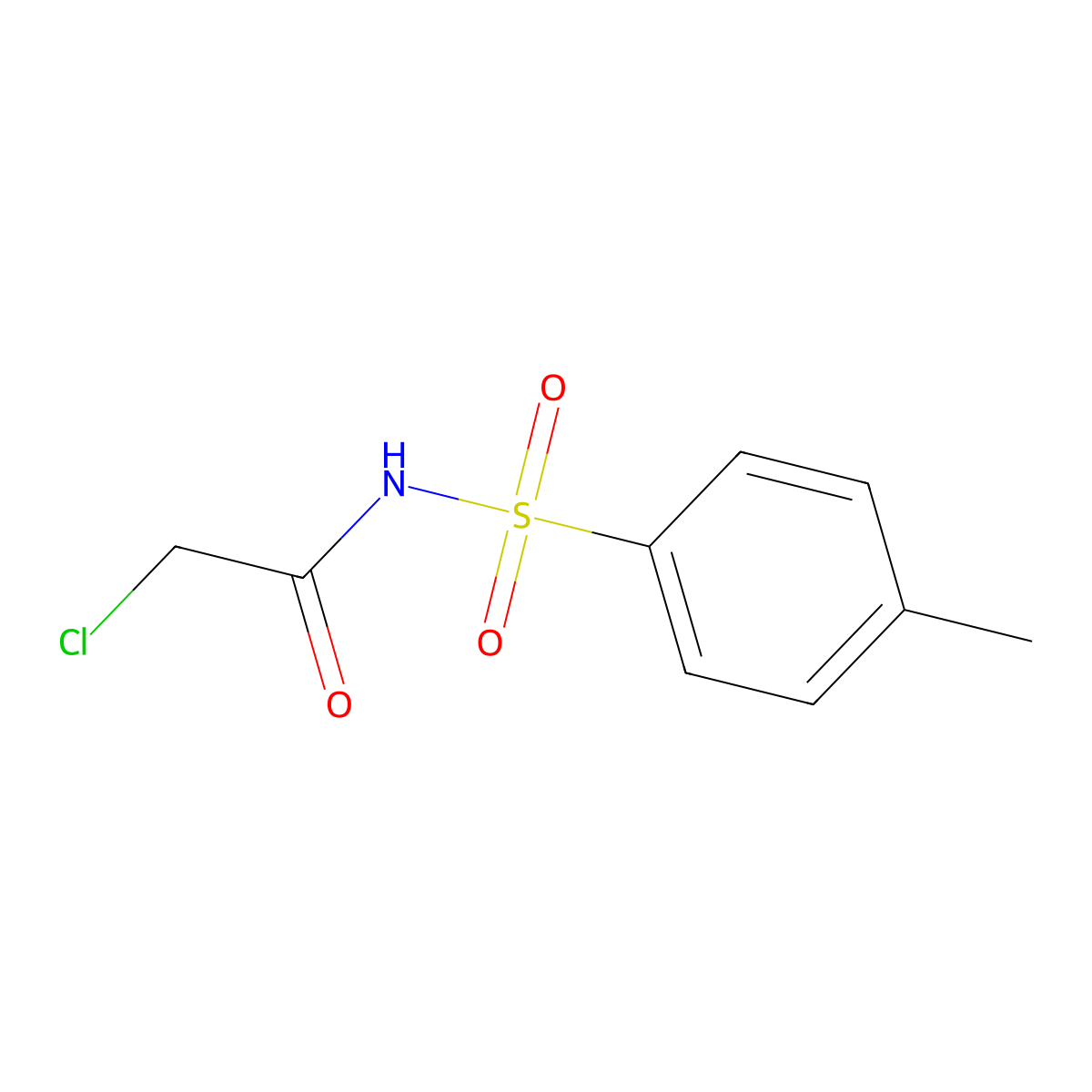 2-chloro-N-(4-methylbenzenesulfonyl)acetamide molecular structure, CAS 14949-06-5