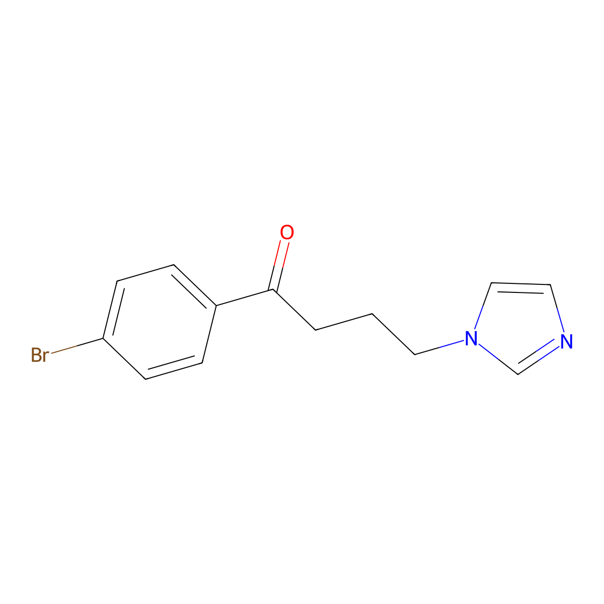 1-(4-bromophenyl)-4-(1H-imidazol-1-yl)butan-1-one molecular structure, CAS 149490-78-8