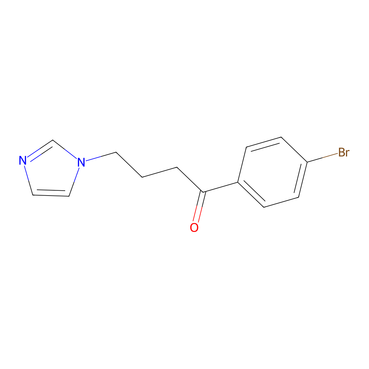 1-(4-bromophenyl)-4-(1H-imidazol-1-yl)butan-1-one molecular structure, CAS 149490-78-8