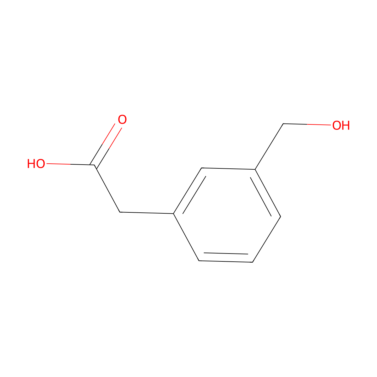 2-(3-(Hydroxymethyl)phenyl)acetic acid molecular structure, CAS 149492-32-0