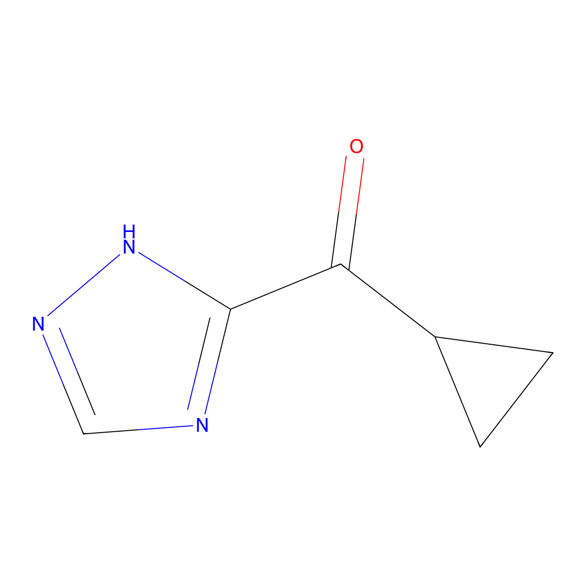 3-cyclopropanecarbonyl-4H-1,2,4-triazole molecular structure, CAS 1494921-98-0