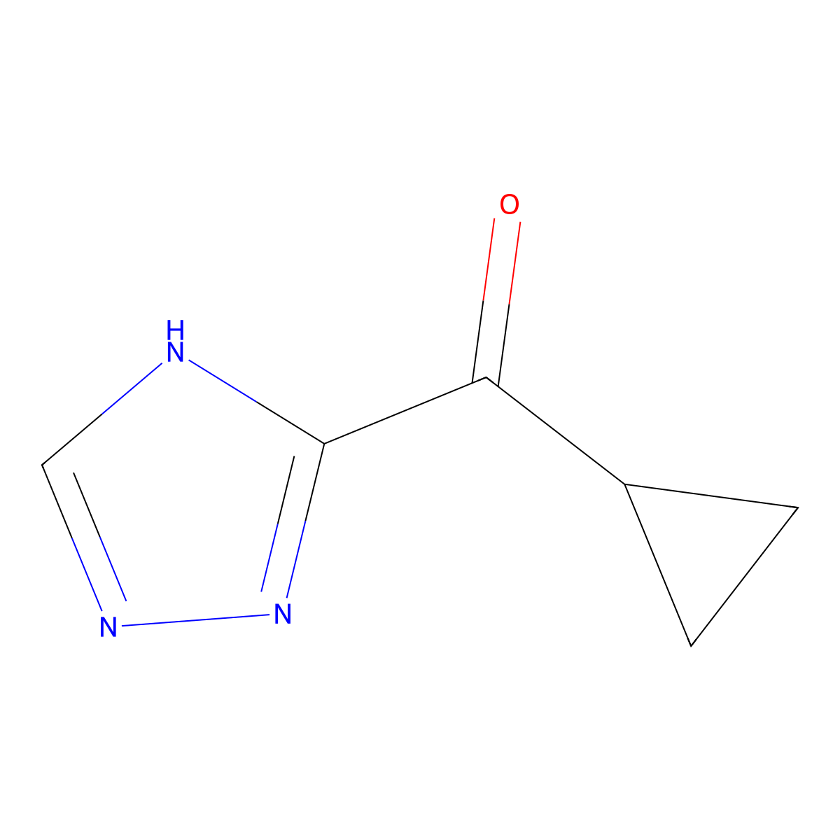 3-cyclopropanecarbonyl-4H-1,2,4-triazole molecular structure, CAS 1494921-98-0