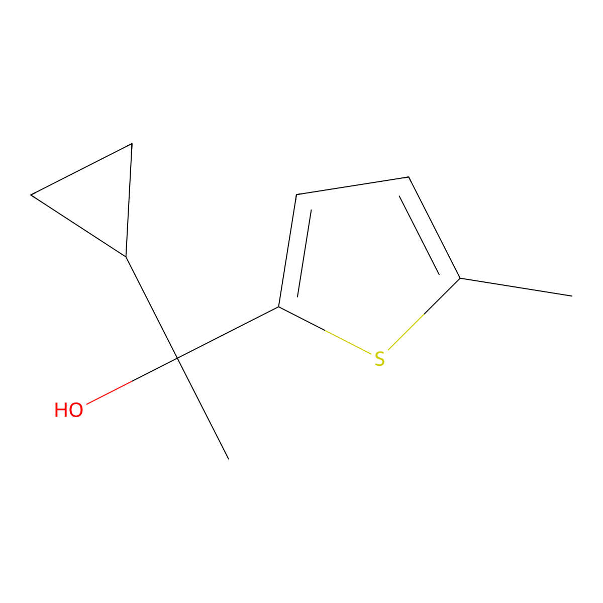 1-Cyclopropyl-1-(5-methylthiophen-2-yl)ethanol molecular structure, CAS 1494933-20-8