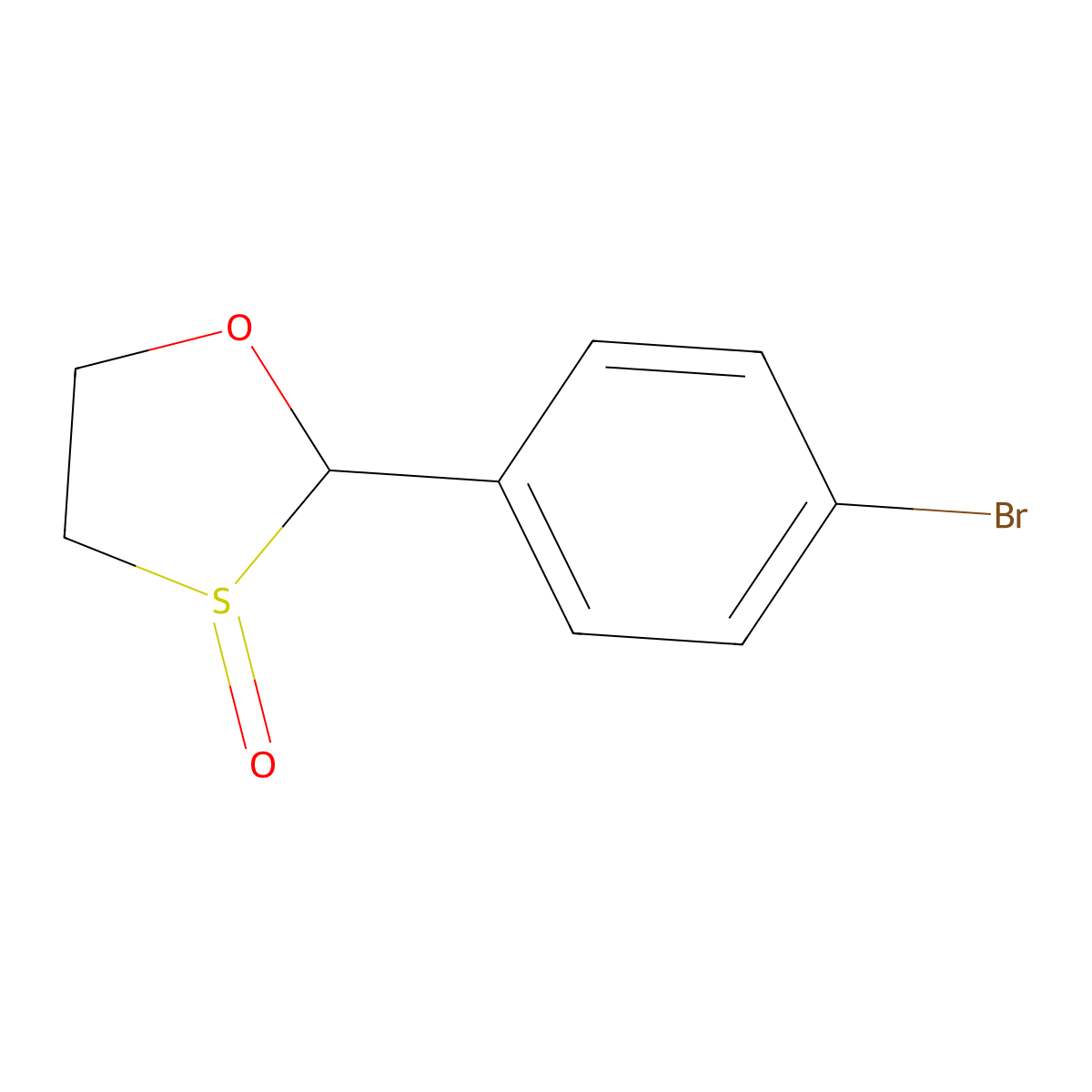 (2S)-2-(4-bromophenyl)-1,3-oxathiolane 3-oxide molecular structure, CAS 149494-78-0